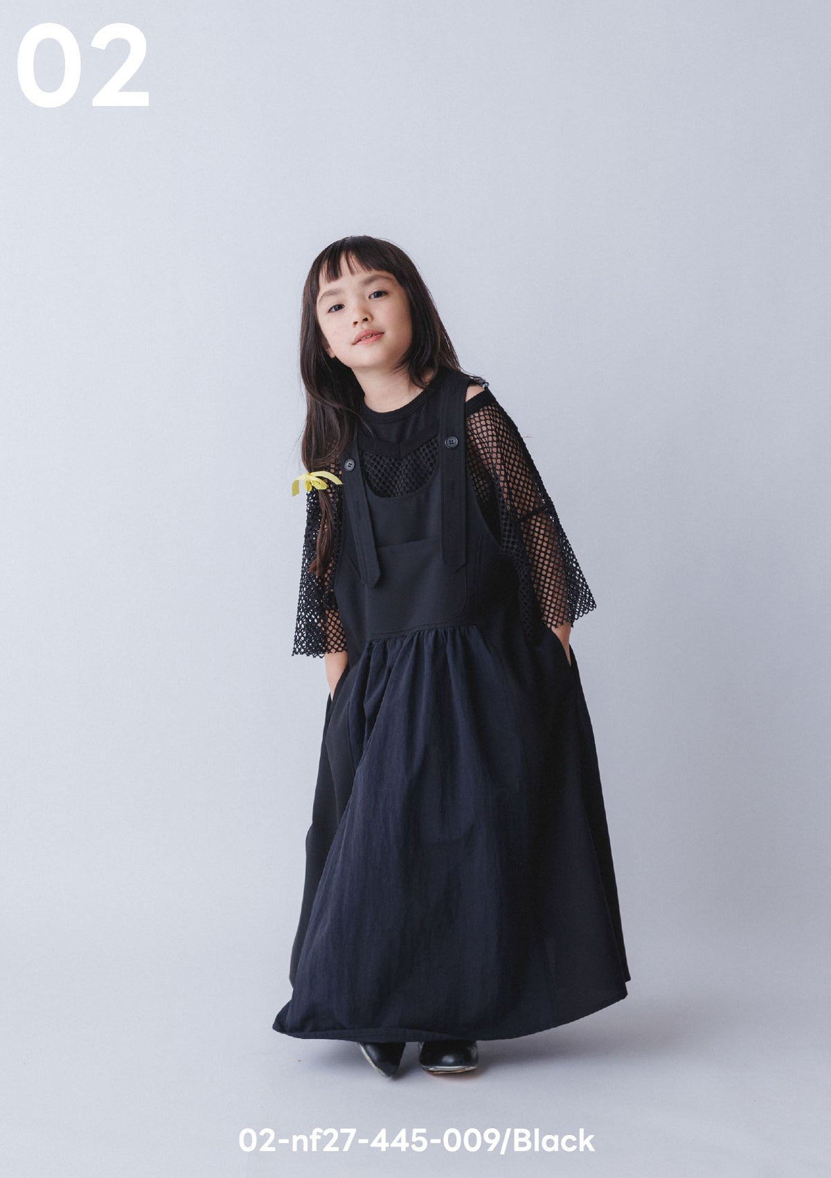 <27SS ご予約分>02-nf27-445-009 ミックスエプロンワンピース