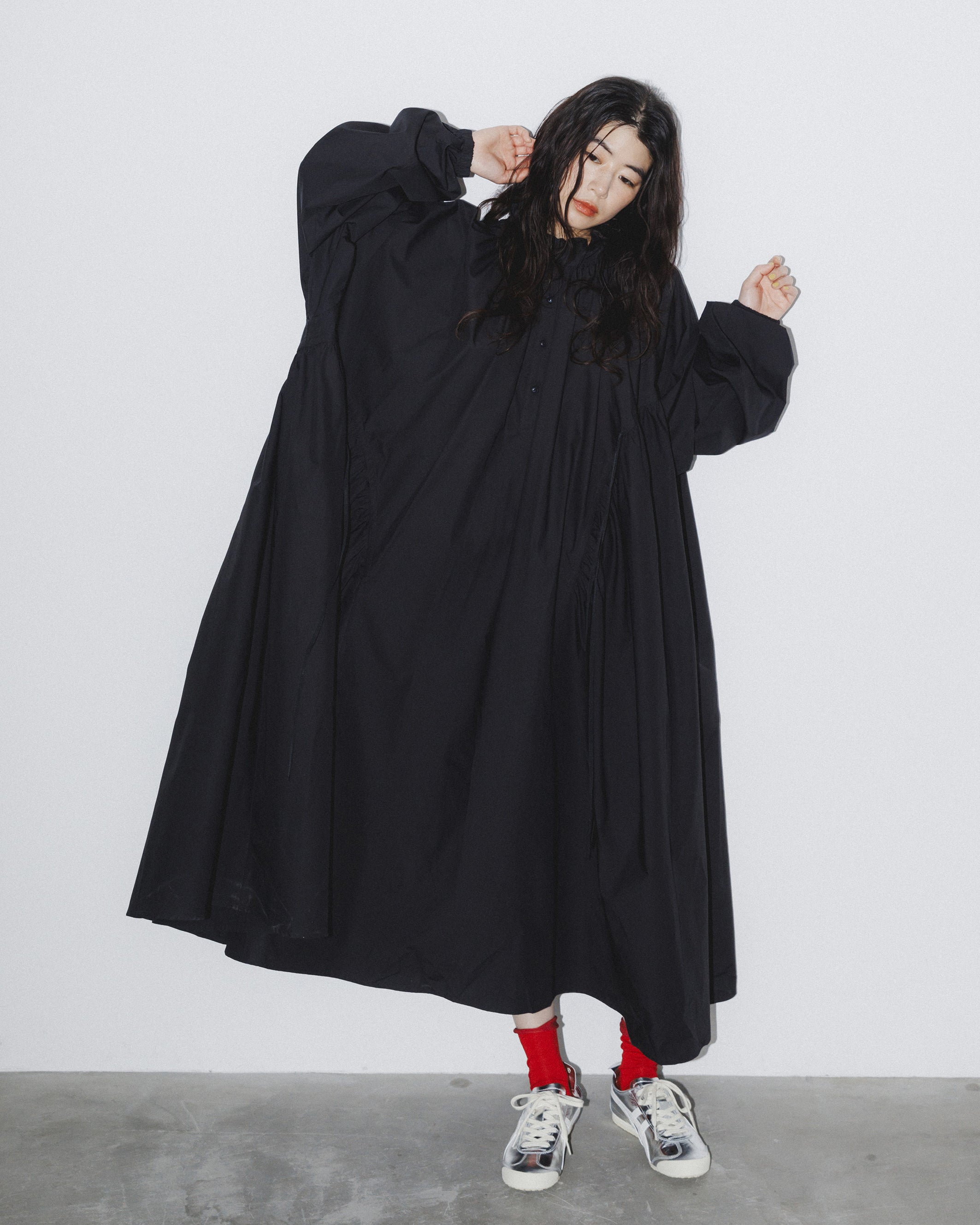 03-nf25-430-018A/ドローストリングワンピース