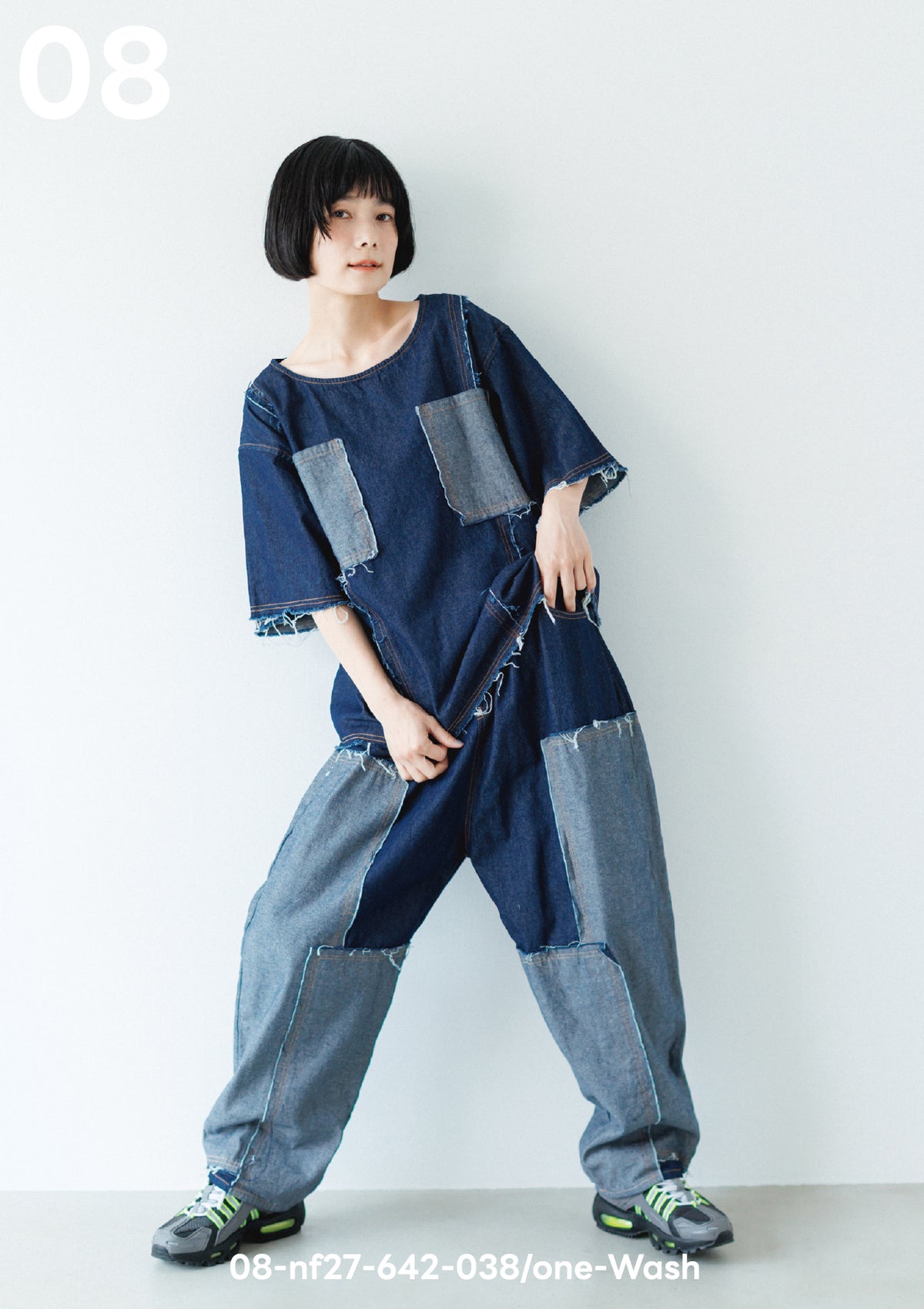 <27SS ご予約分>08-nf27-642-038A デニムパッチワークパンツ