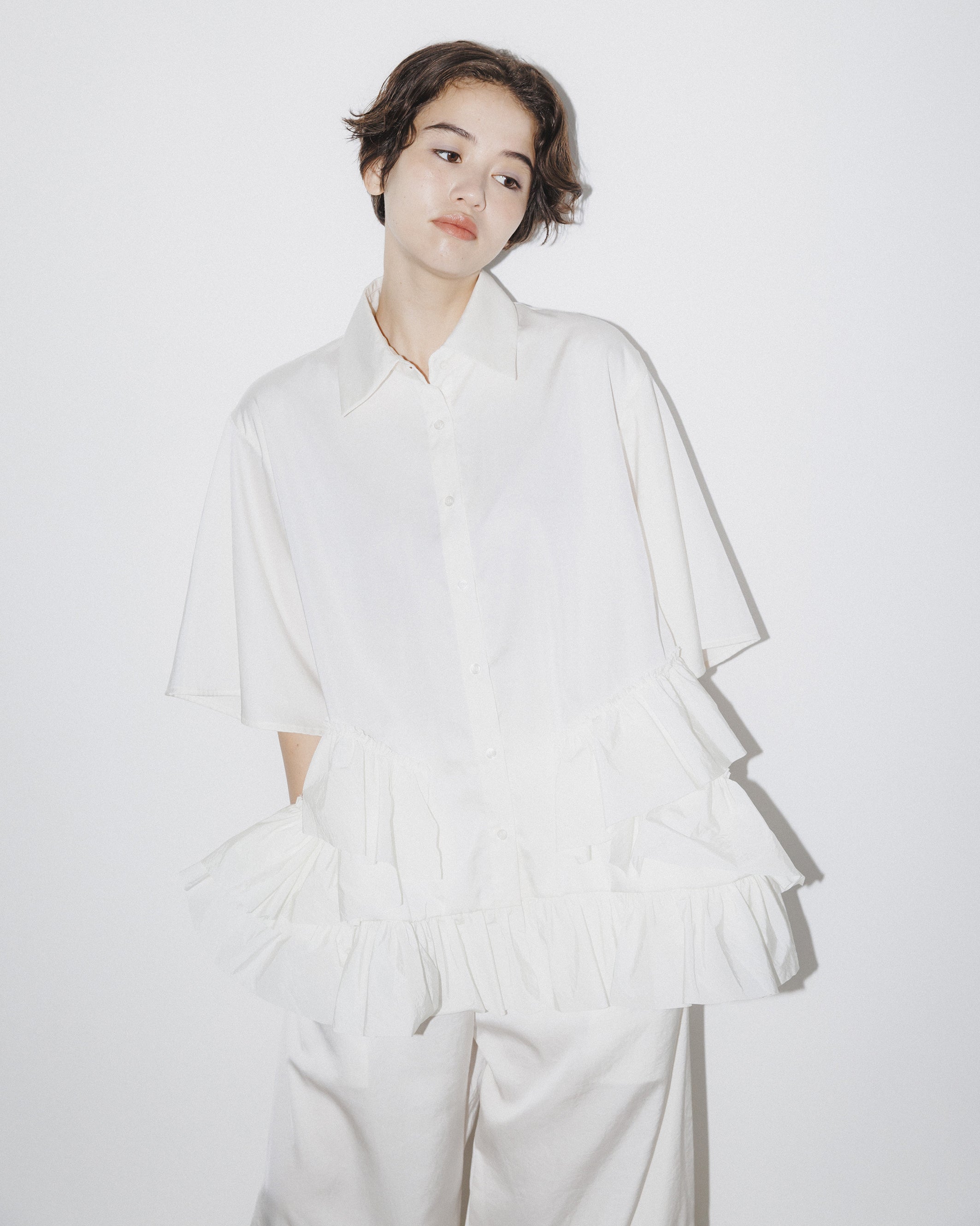 14-nf25-549-253A/ボリュームフリルシャツ