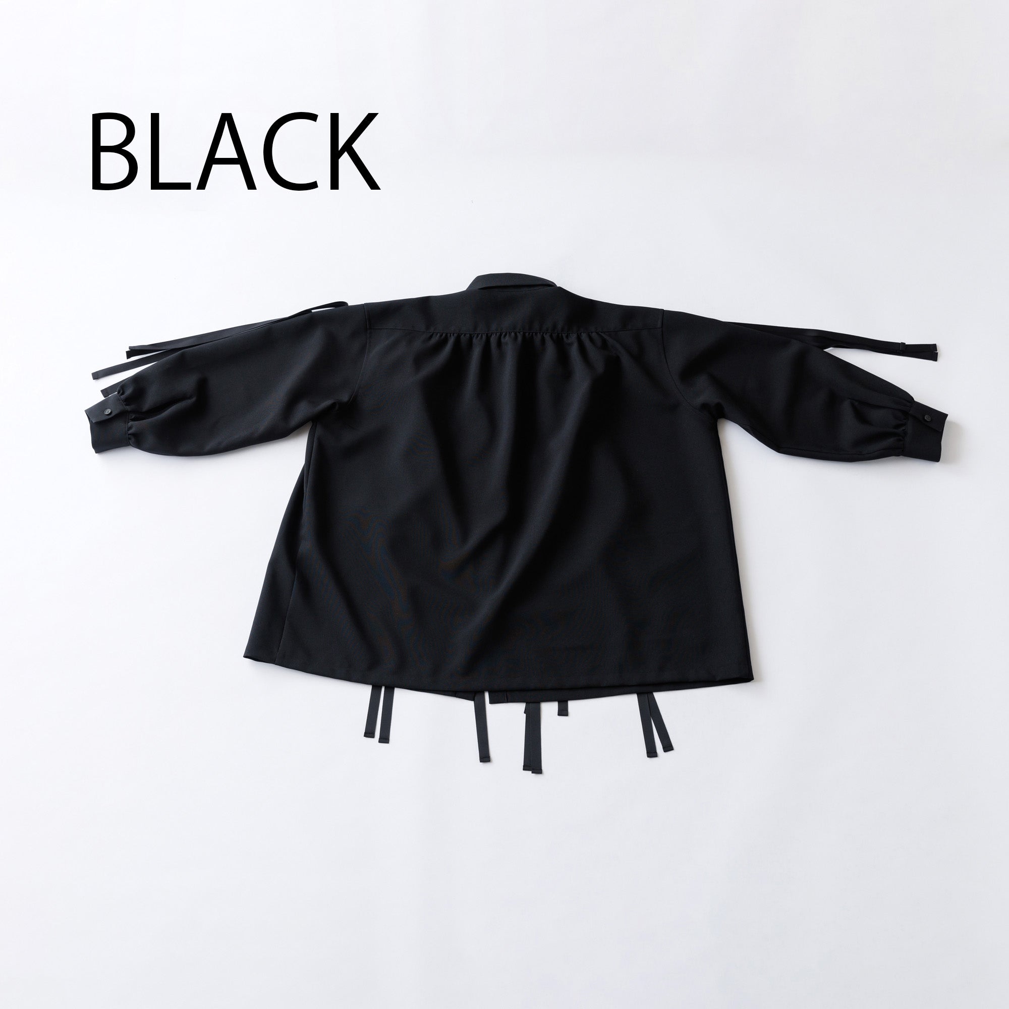 16-nf24-533-009A/リボン シャツ