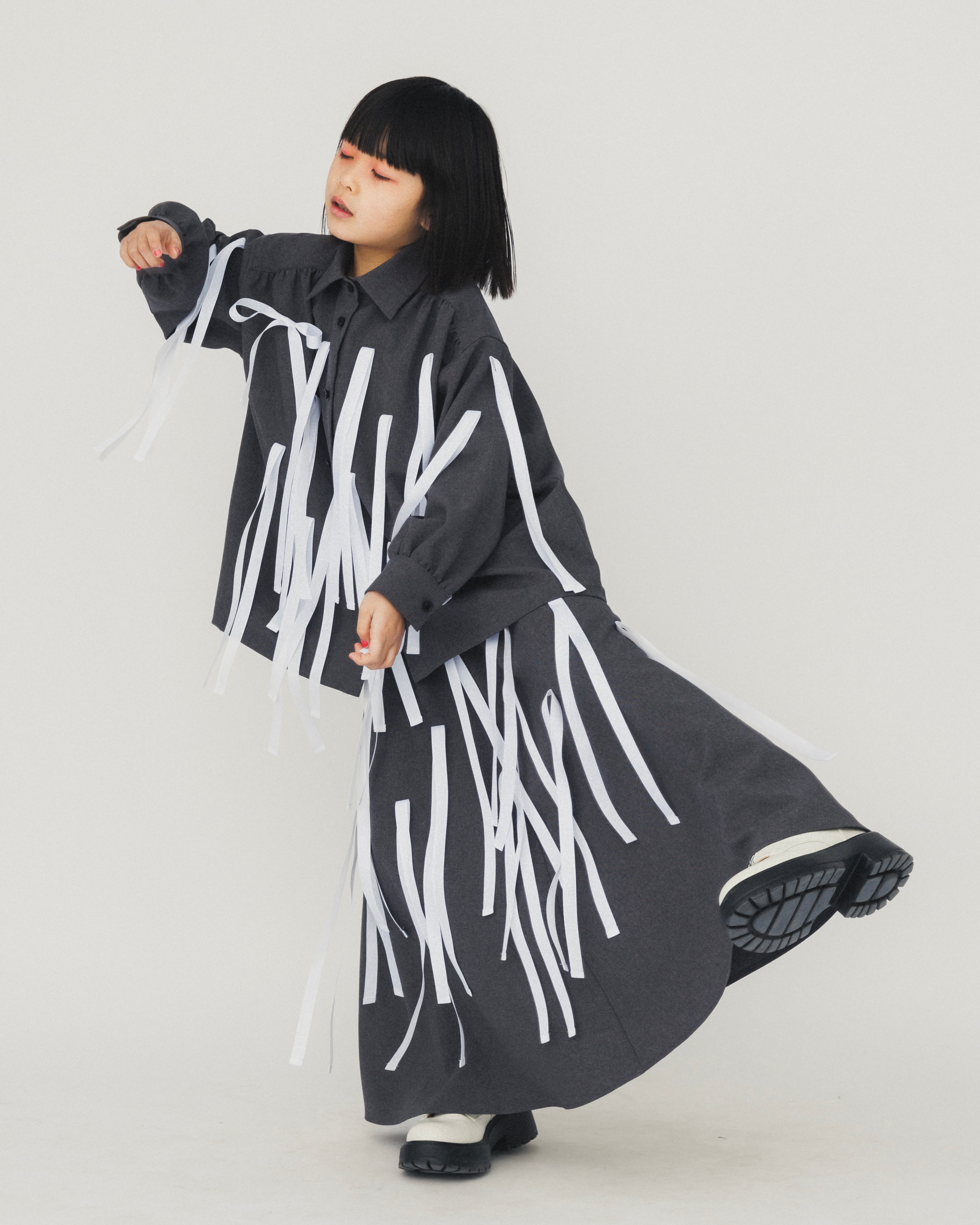 16-nf24-533-009A/リボン シャツ