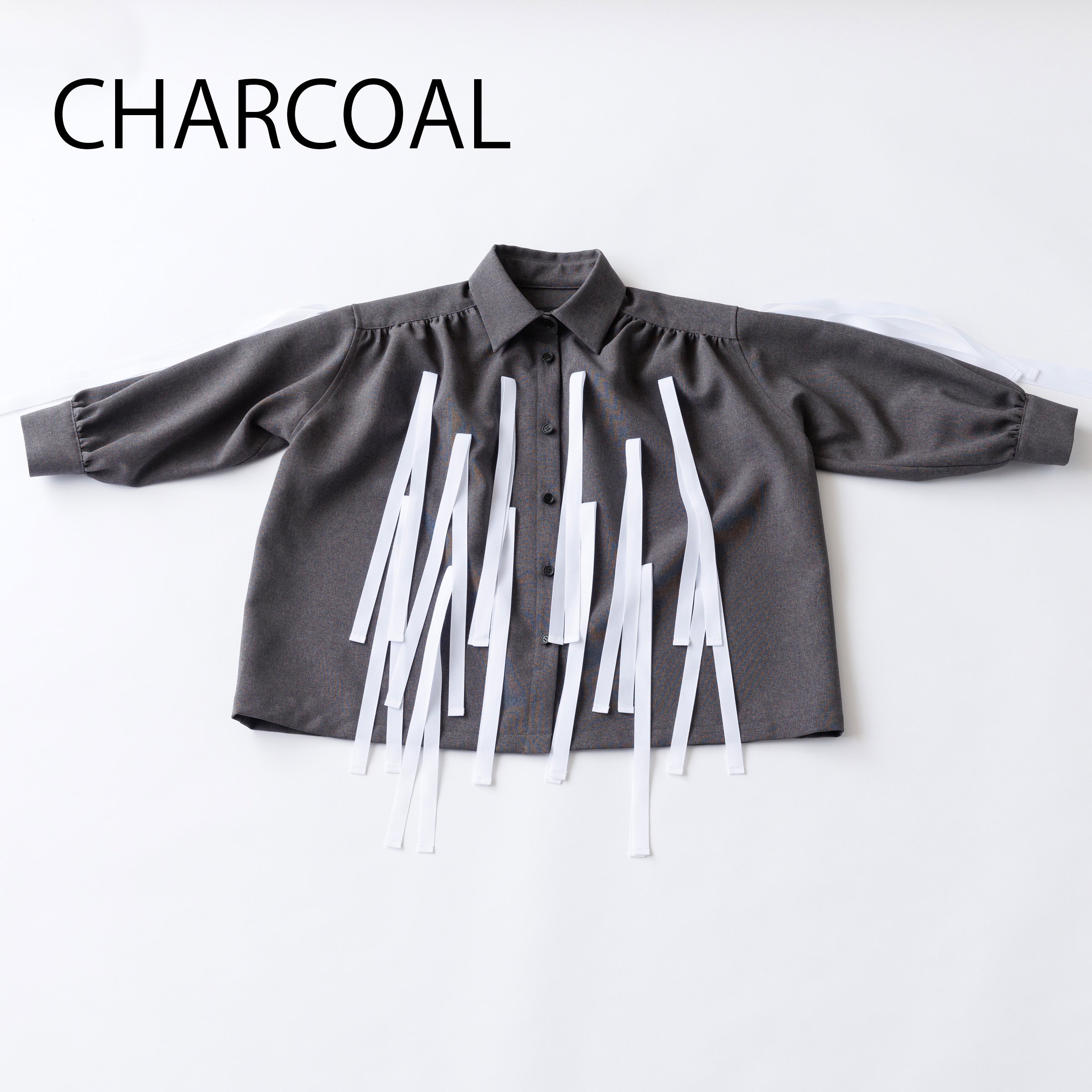 16-nf24-533-009A/リボン シャツ