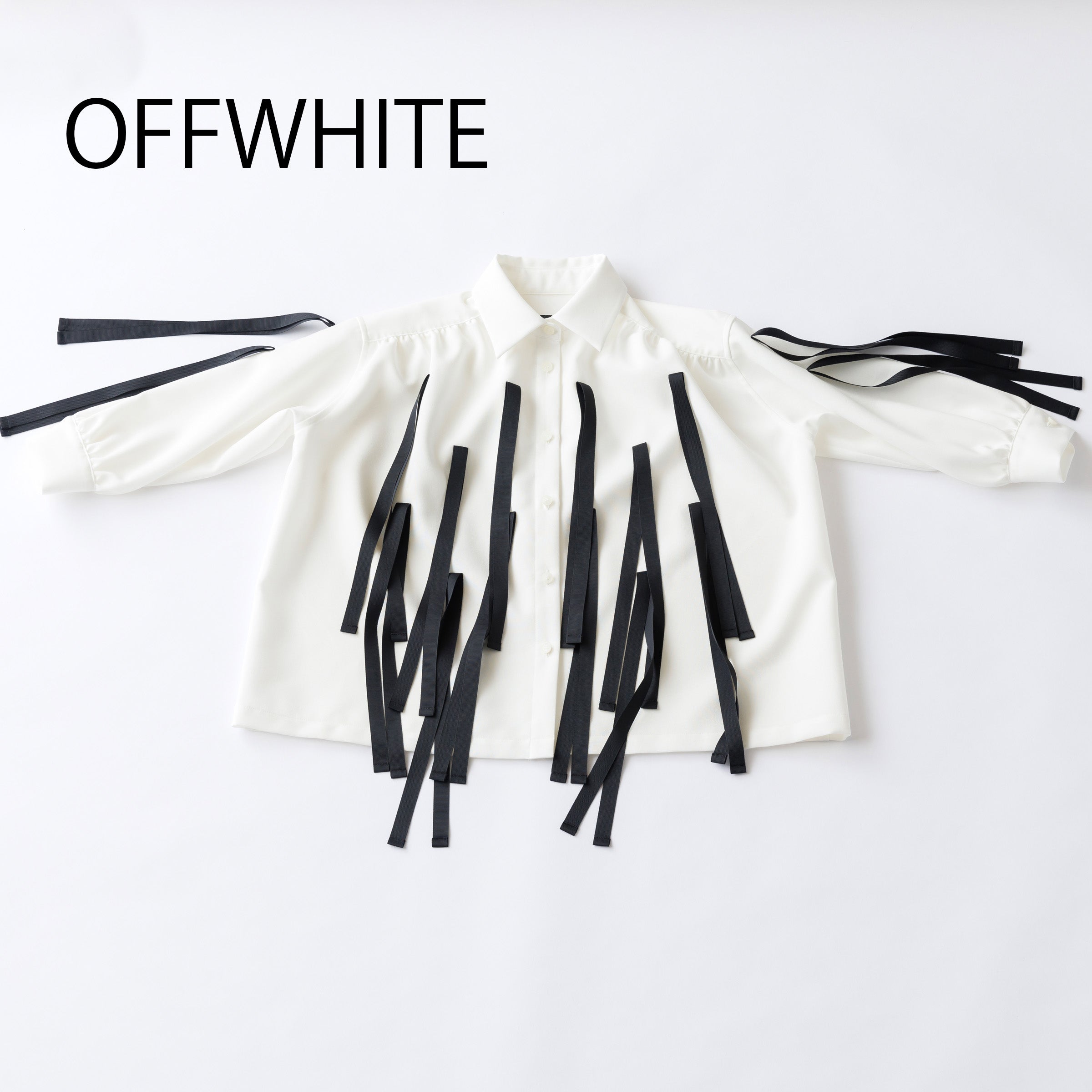 16-nf24-533-009A/リボン シャツ