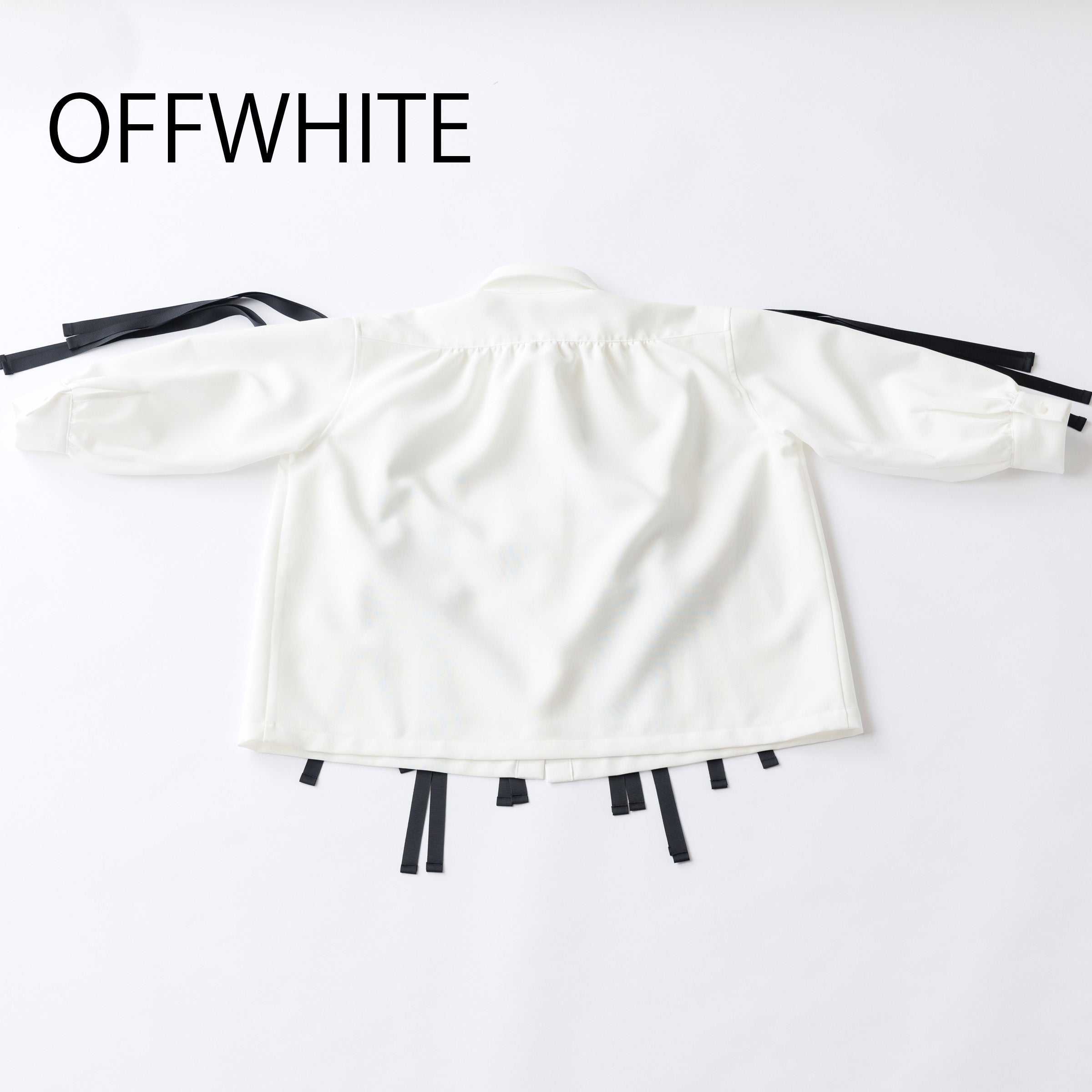 16-nf24-533-009A/リボン シャツ