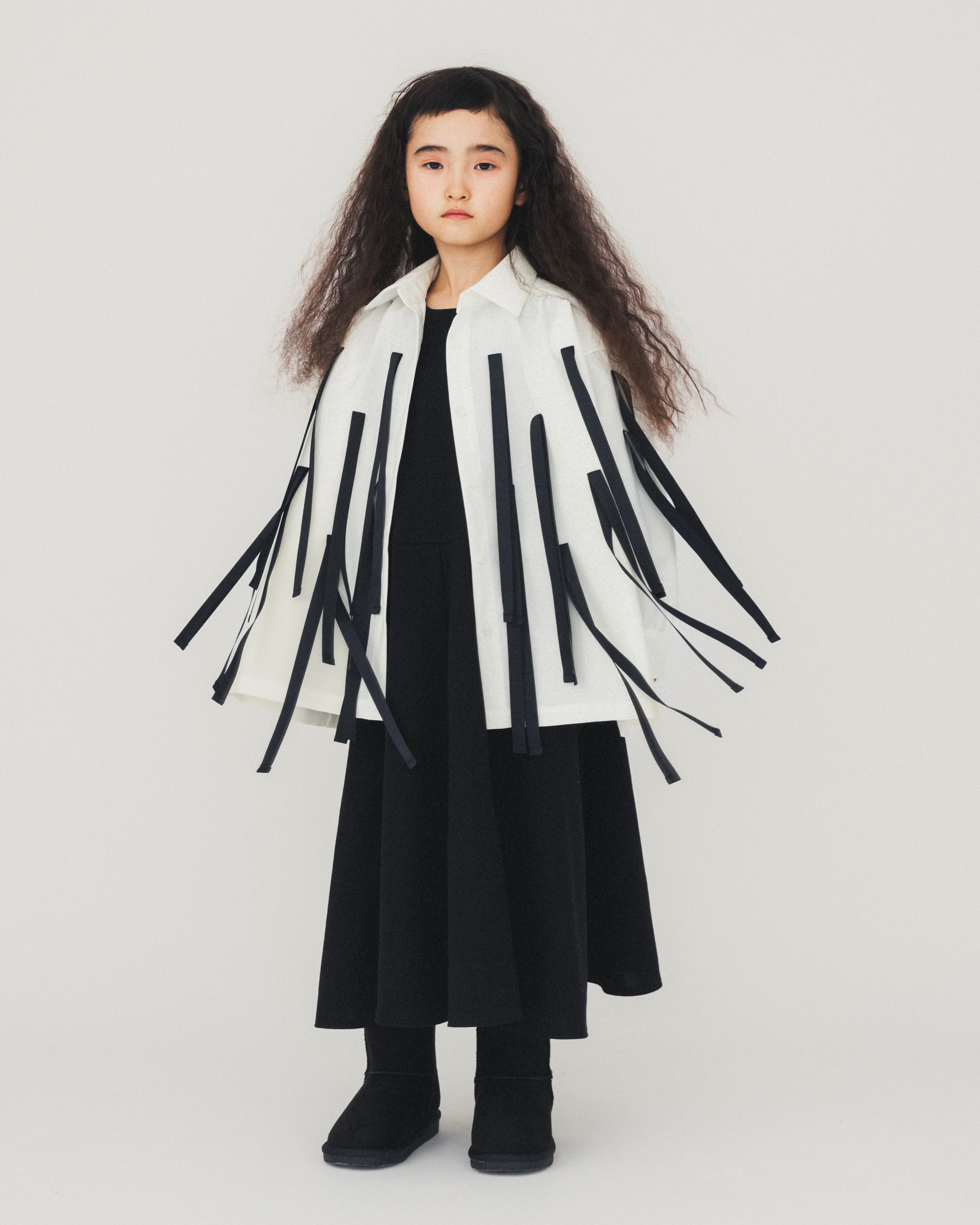 16-nf24-533-009A/リボン シャツ