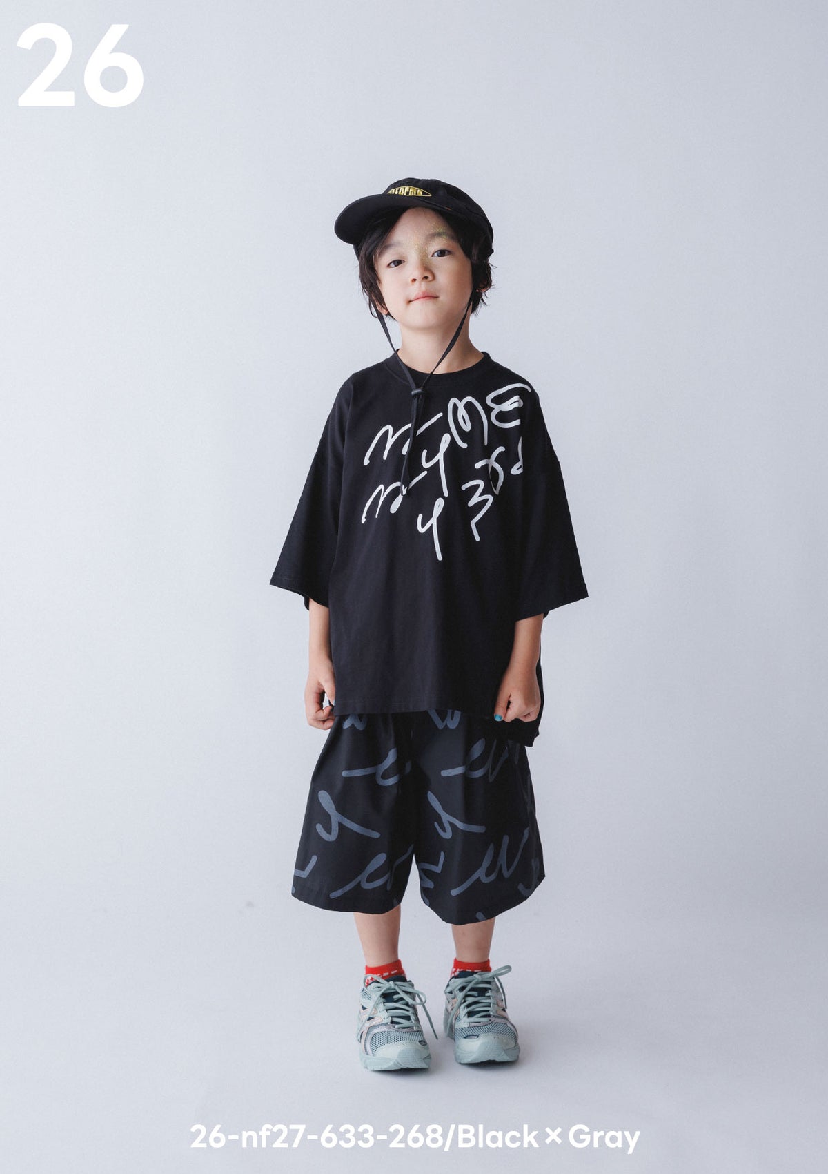 <27SS ご予約分>26-nf27-633-268 うねうねロゴショートパンツ