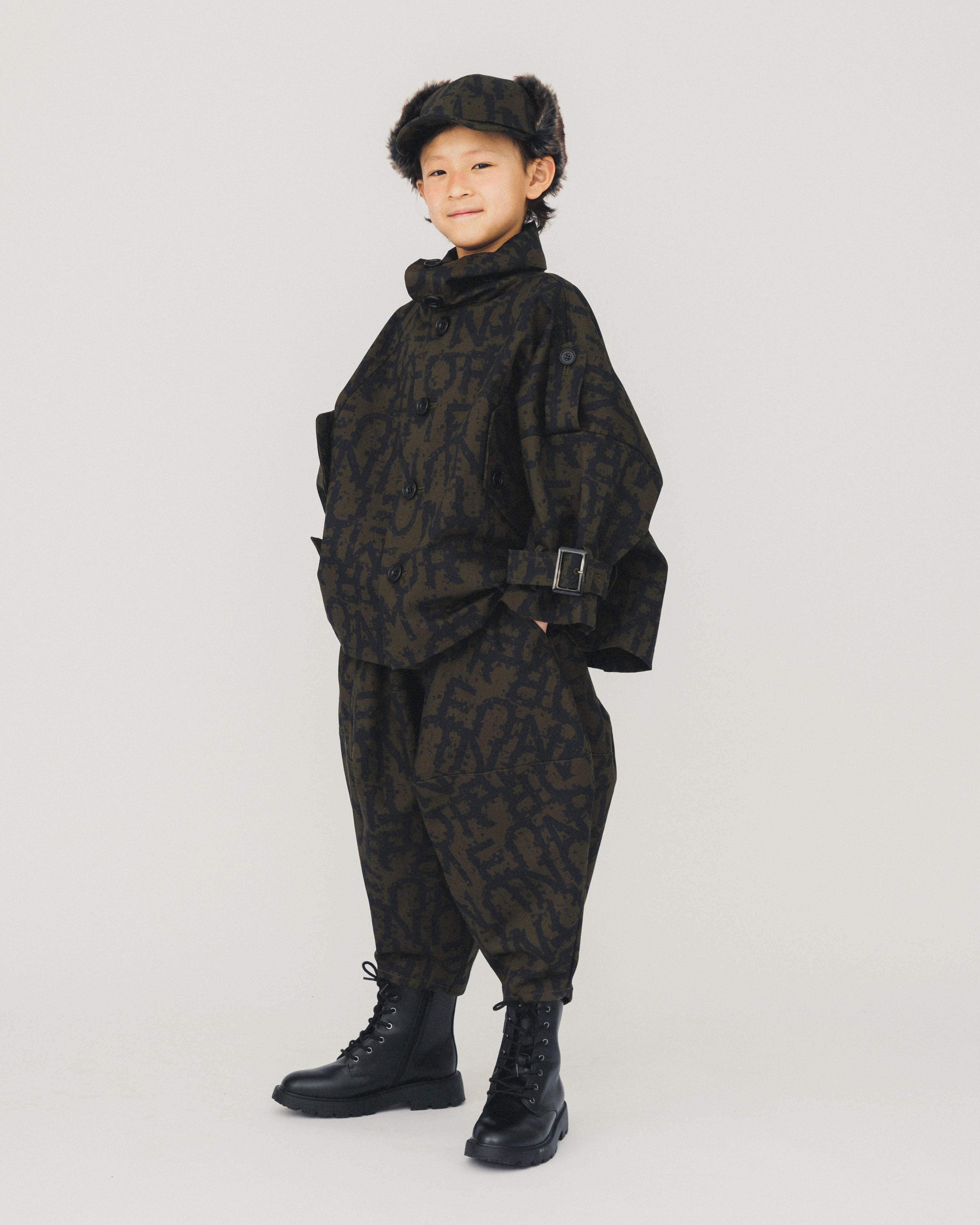 30-nf24-621-244A/NOISE NUNU ロゴ ポインテッド パンツ