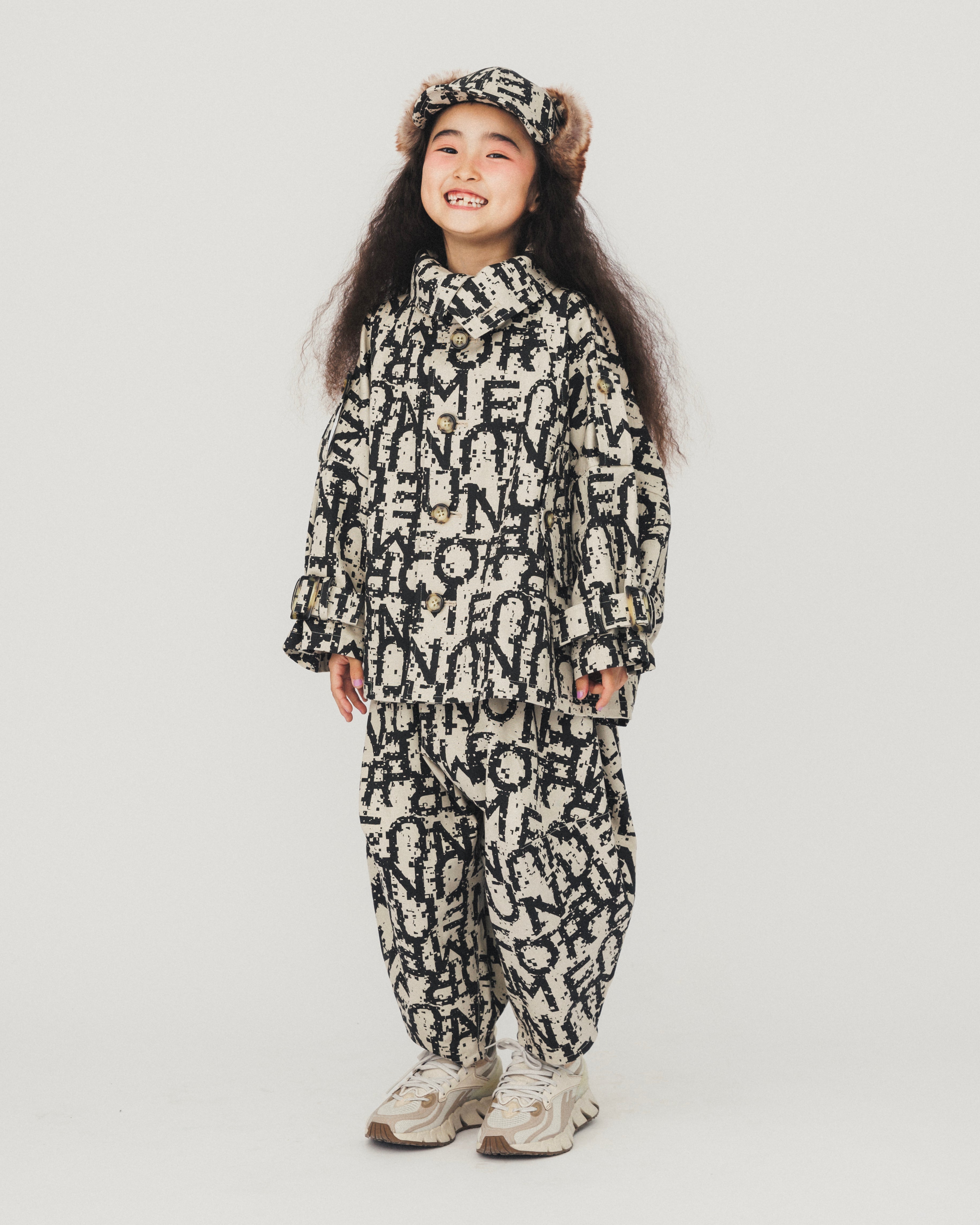 30-nf24-621-244A/NOISE NUNU ロゴ ポインテッド パンツ