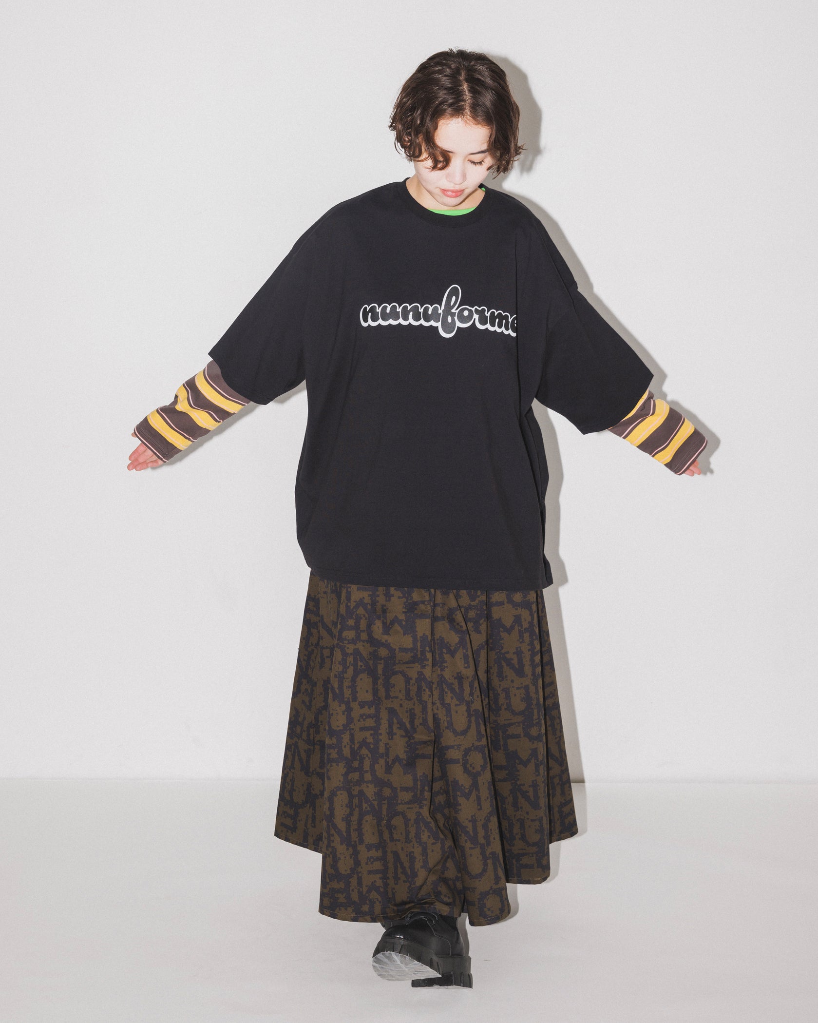 31-nf24-727-244/NOISE NUNU ロゴスカート