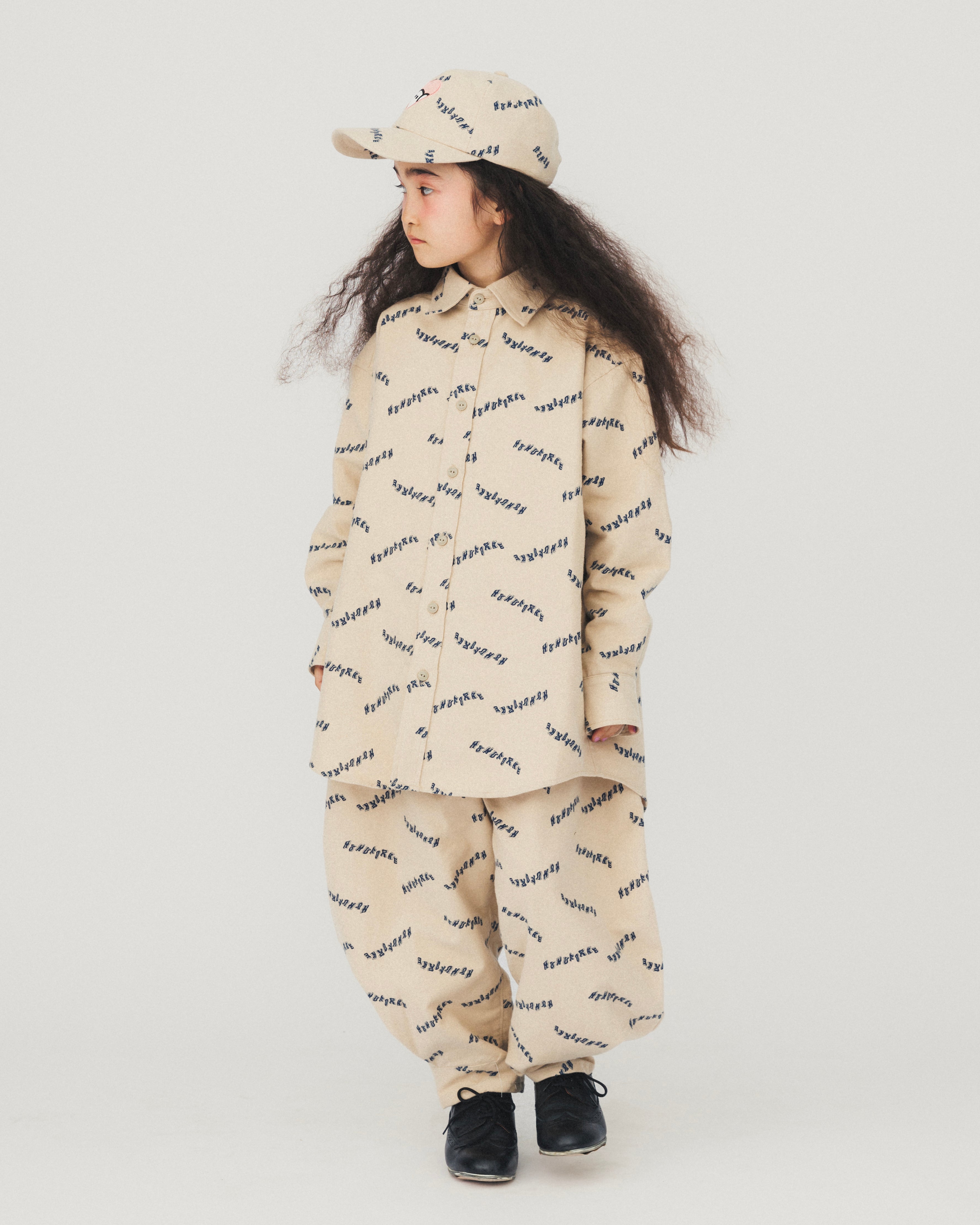 32-nf24-532-245/ロゴプリント ネルシャツ