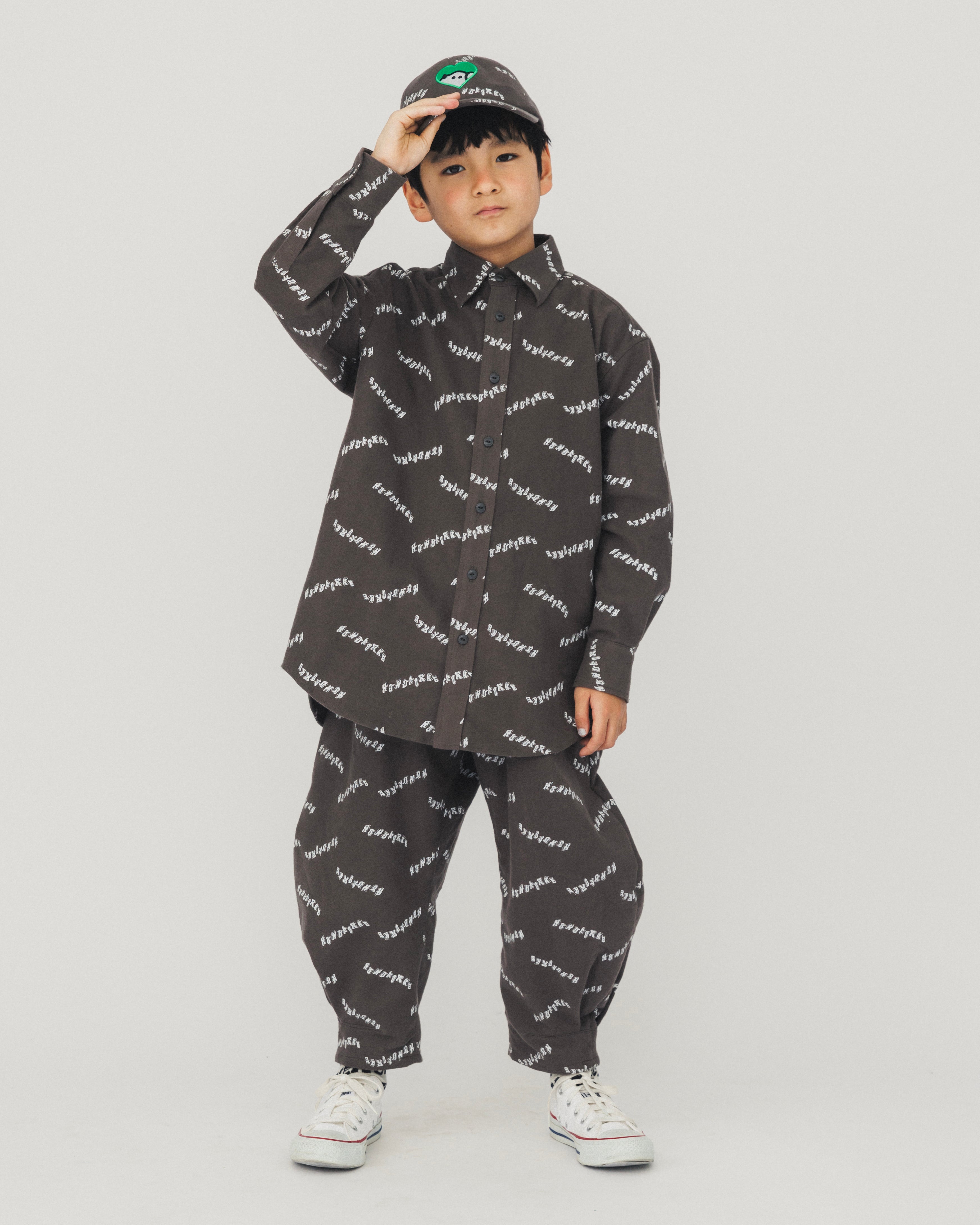 32-nf24-532-245/ロゴプリント ネルシャツ