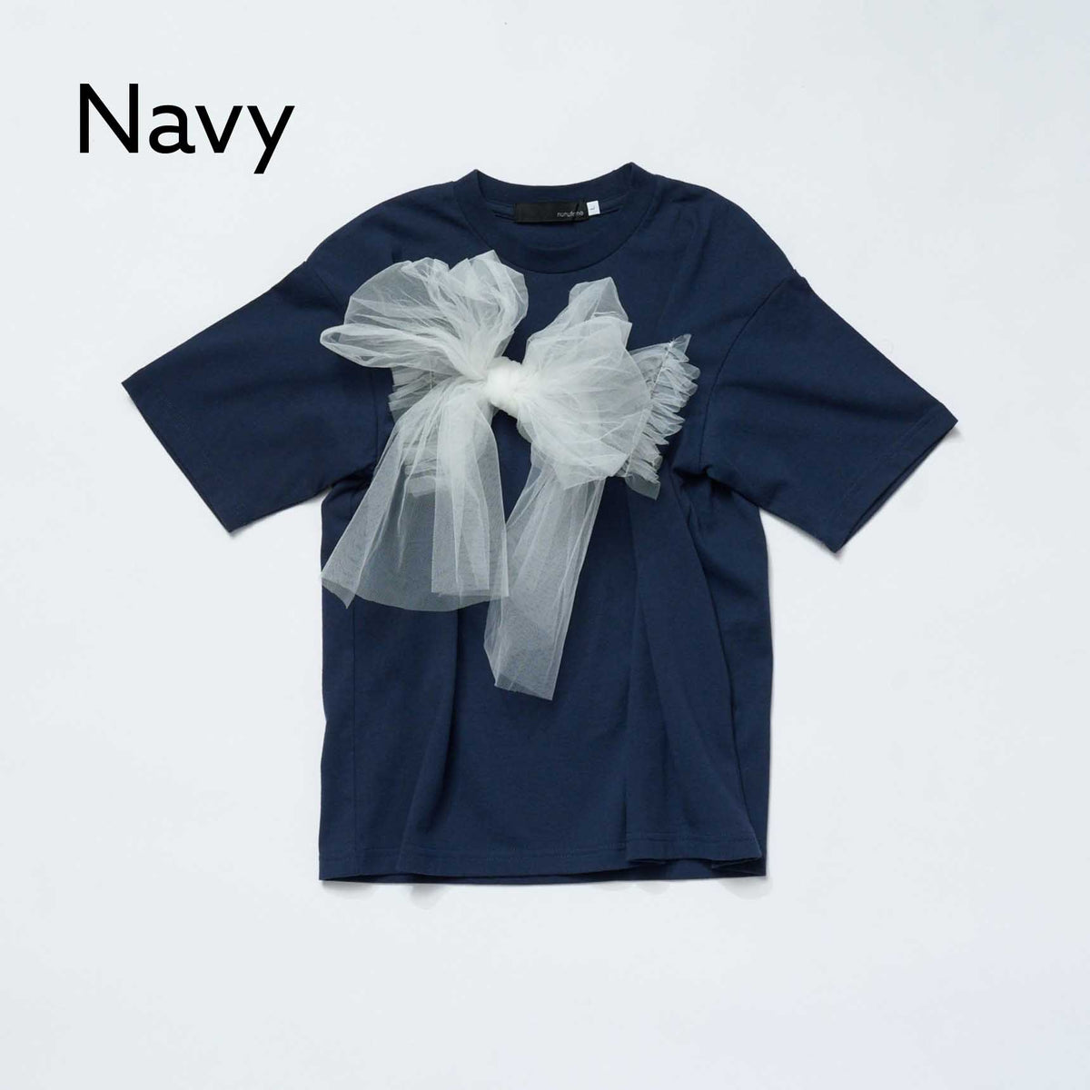 <27SS ご予約分>39-nc27-854-729A チュールリボンTシャツ