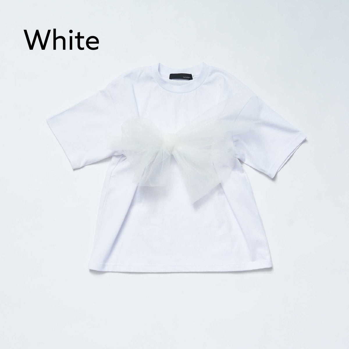<27SS ご予約分>39-nc27-854-729A チュールリボンTシャツ