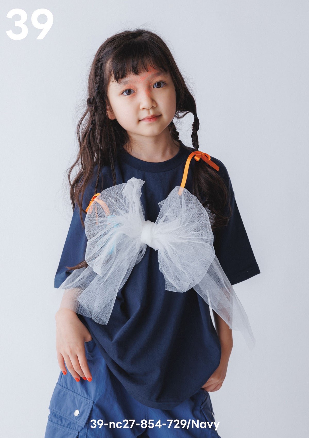 <27SS ご予約分>39-nc27-854-729 チュールリボンTシャツ