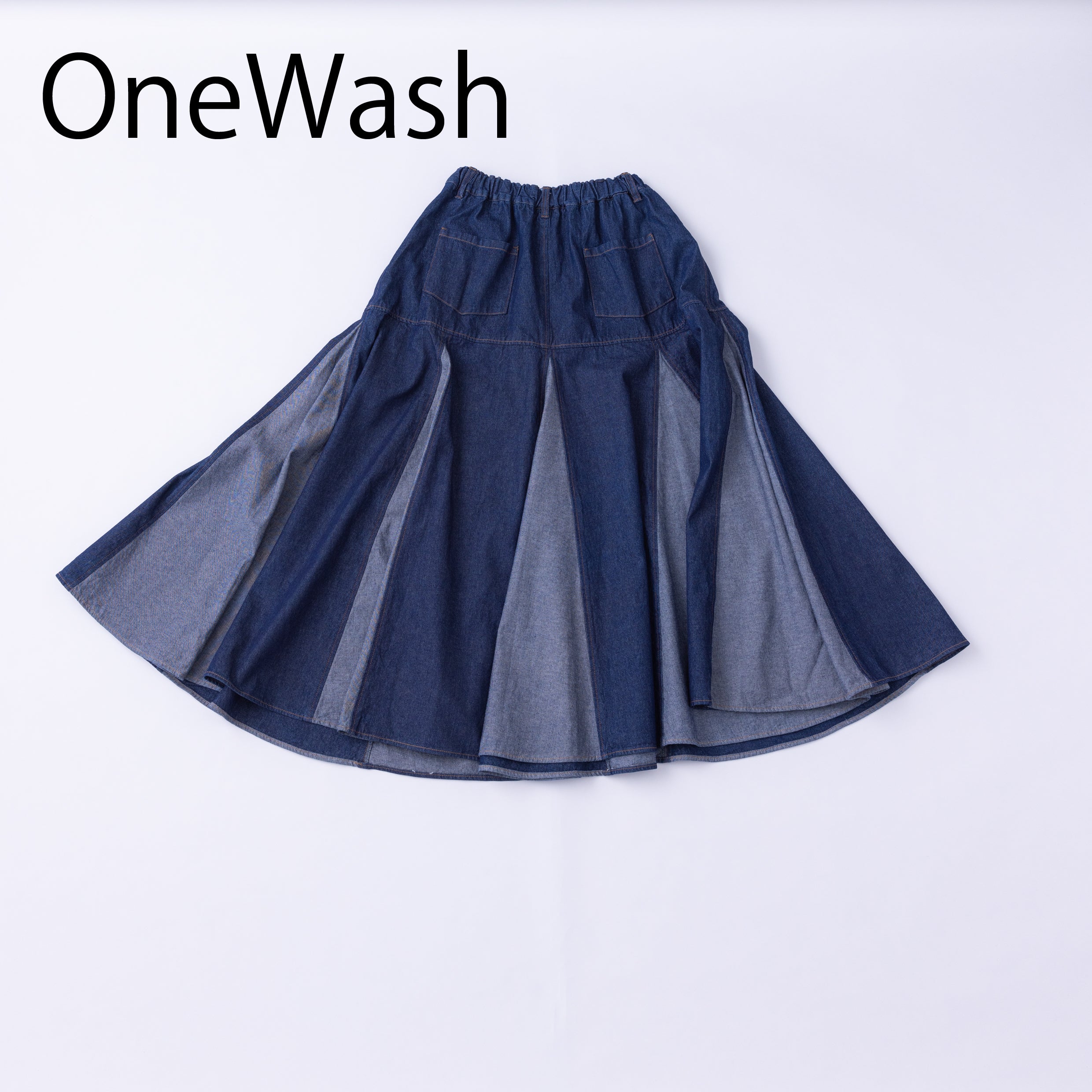 Last One!!!42-nf23-728-232A/2サイドデニムスカート