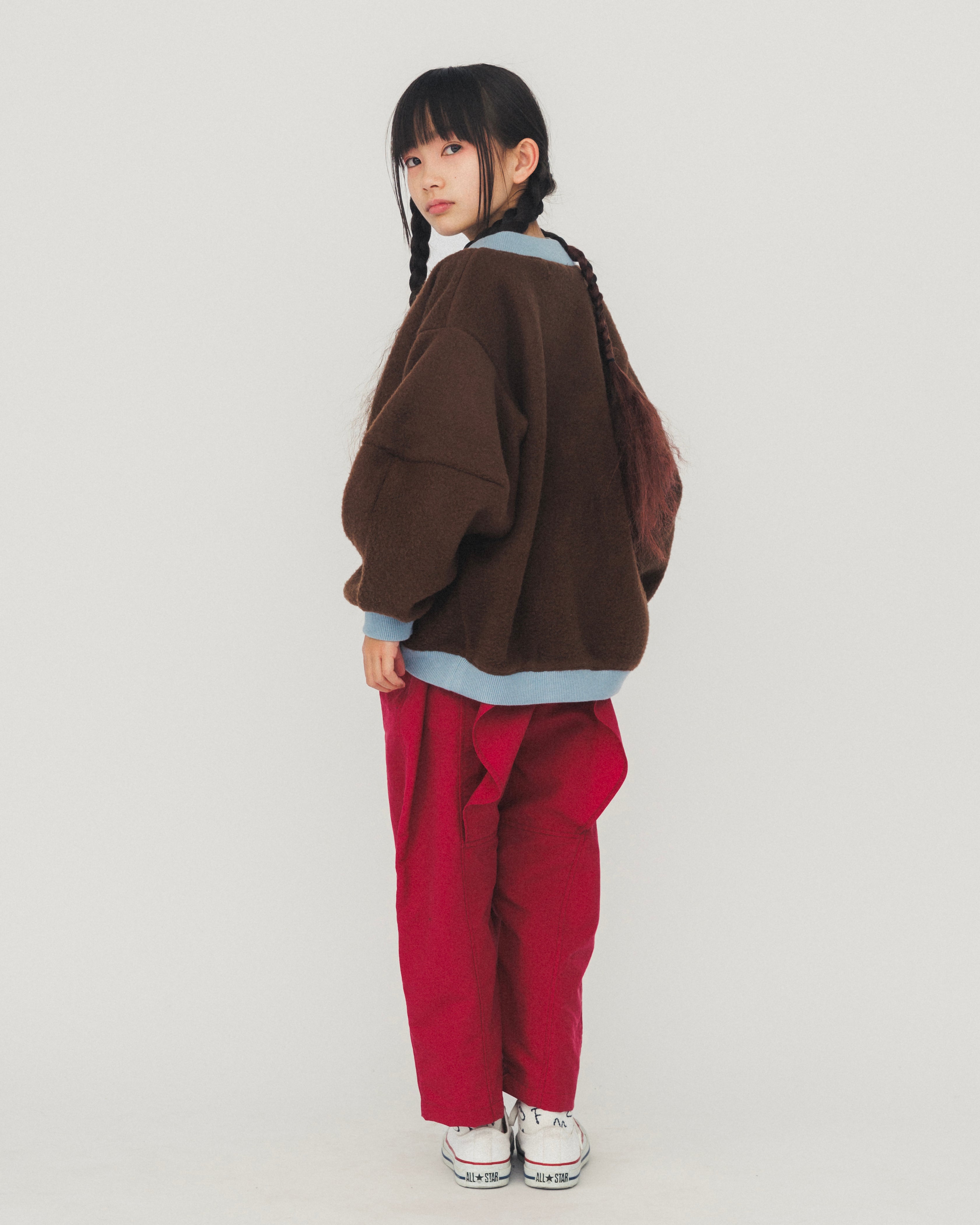 53-nf24-818-718A/ポインテッド スリーブ カーディガン