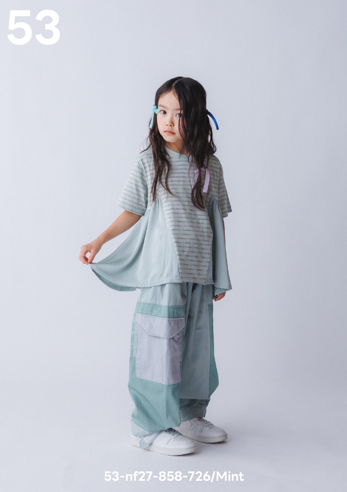 <27SS ご予約分>53-nf27-858-726 サイドギャザーTシャツ