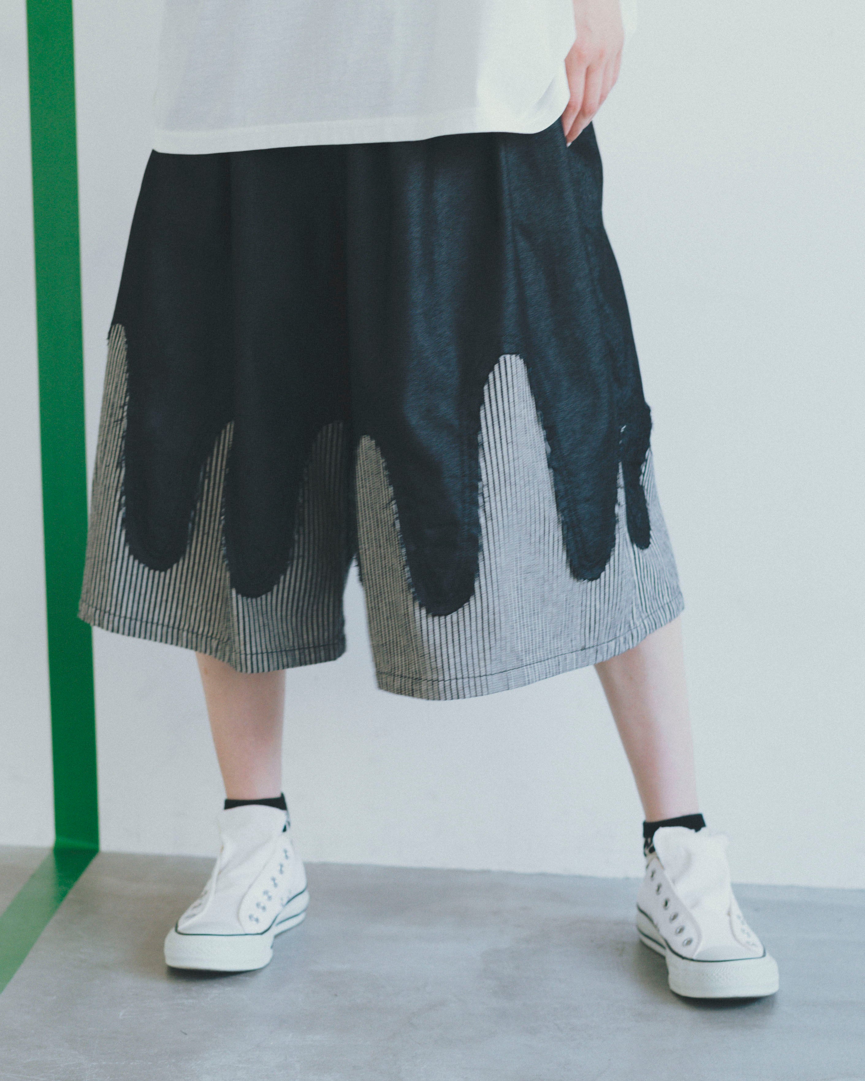 55-nf23-616-228A/waveヒッコリーショートパンツ