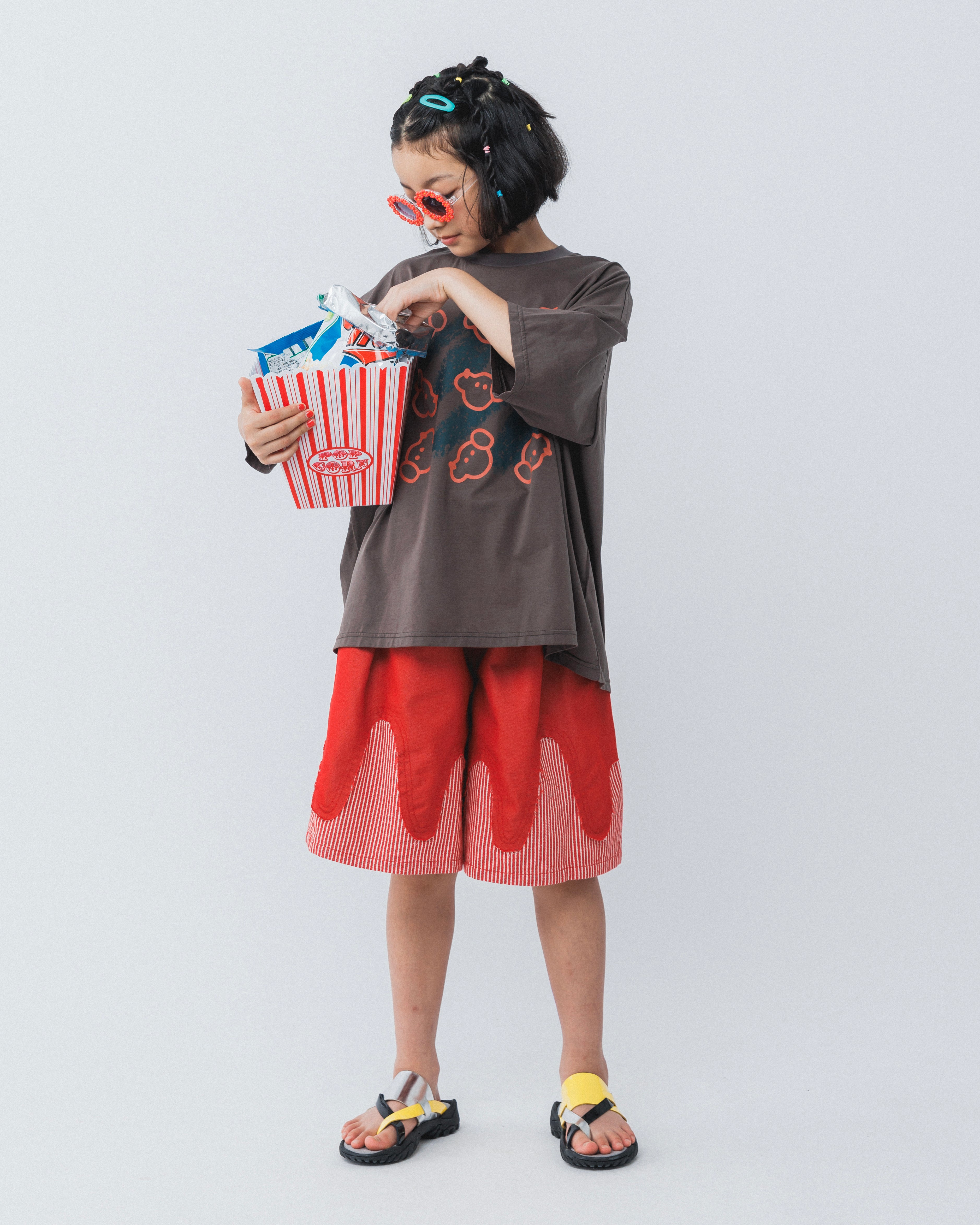 55-nf23-616-228A/waveヒッコリーショートパンツ