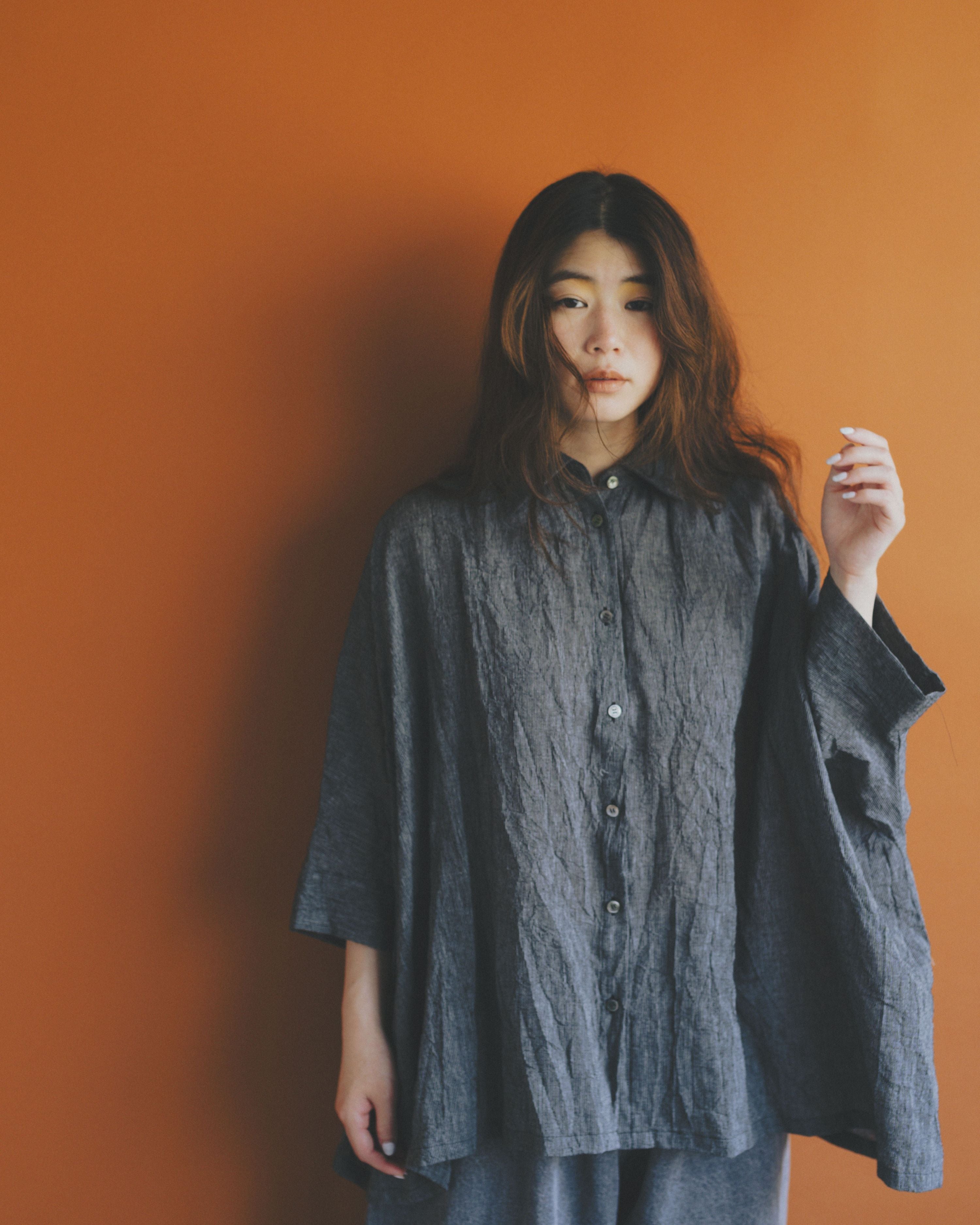 57-nf23-530-235/ネックギャザーシャツ