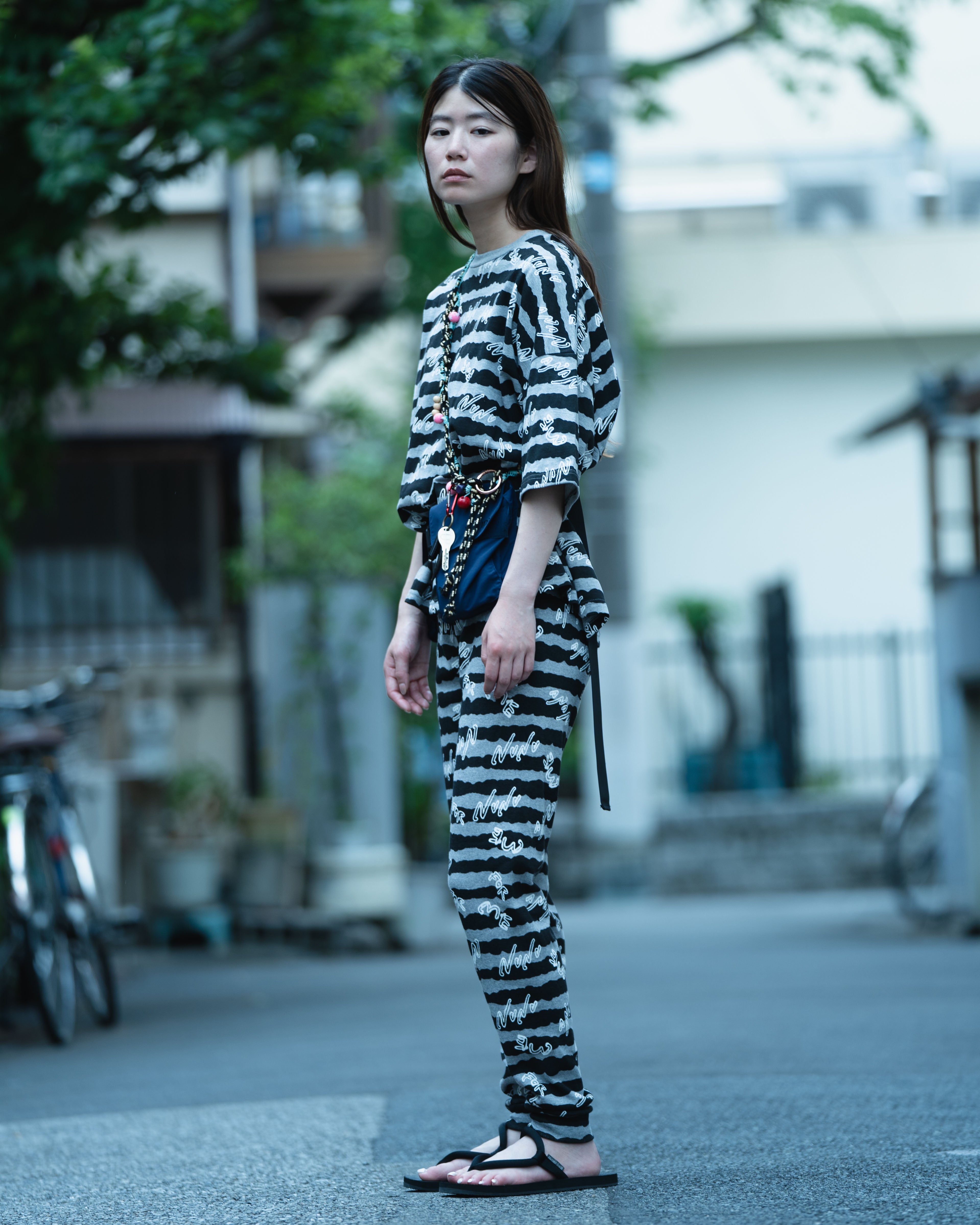 26-nf23-823-709A/NUNUボーダーレギンス