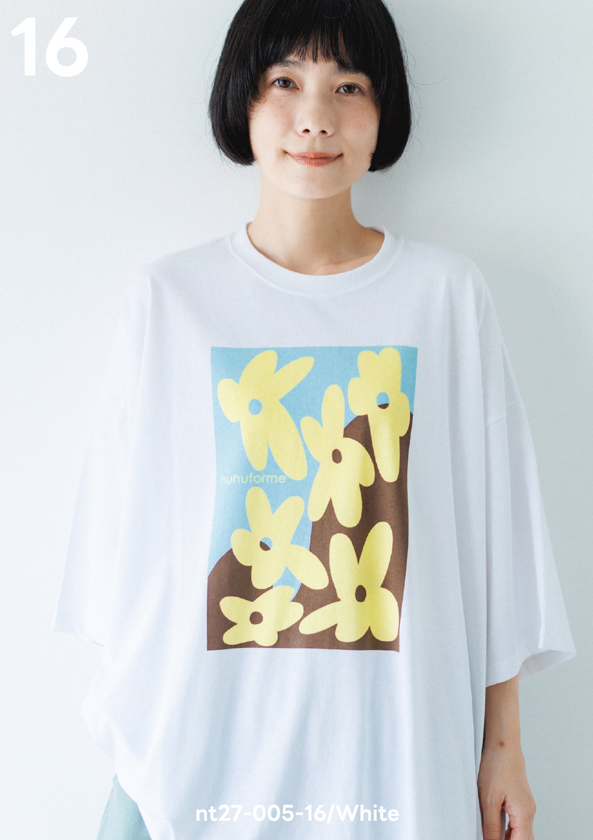 <27SS ご予約分>nt27-005-16A フラワーペイントT