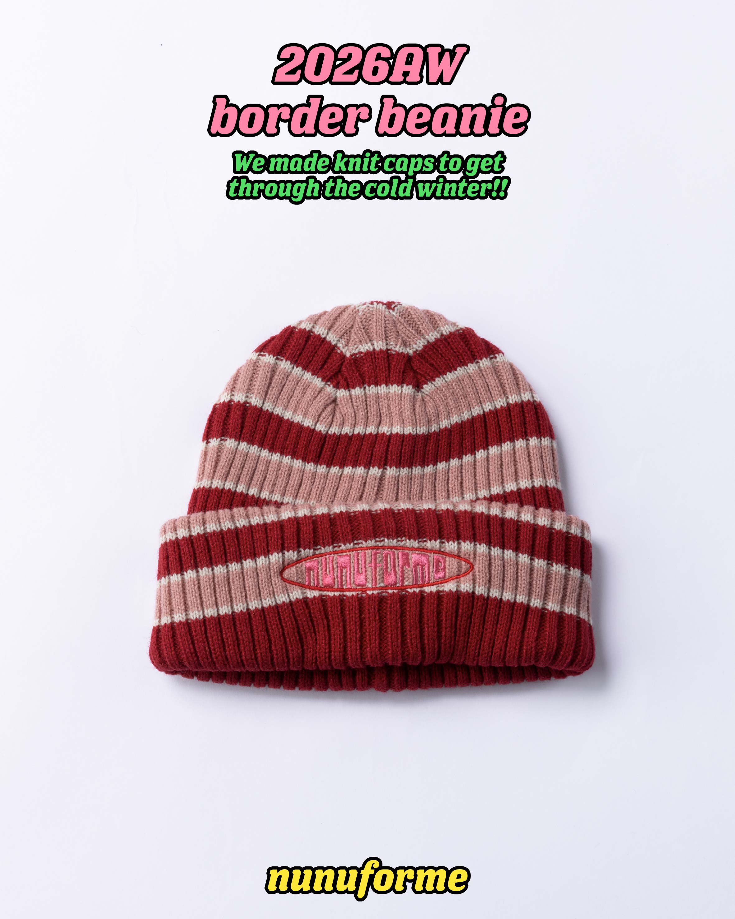 <WEB限定>RT-5944/2026WS border beanie
