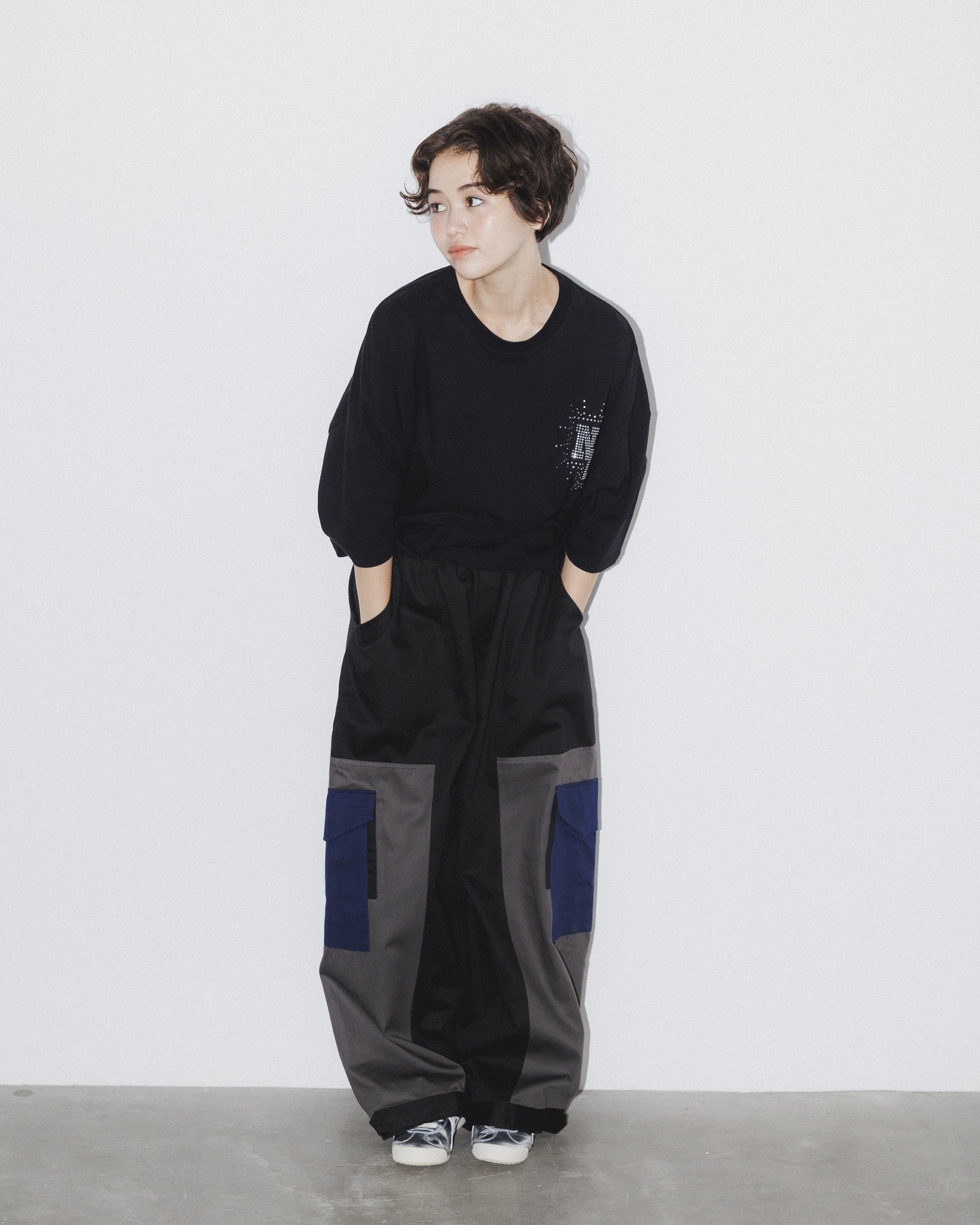 08-nf25-640-007A/トリコロールカーゴパンツ