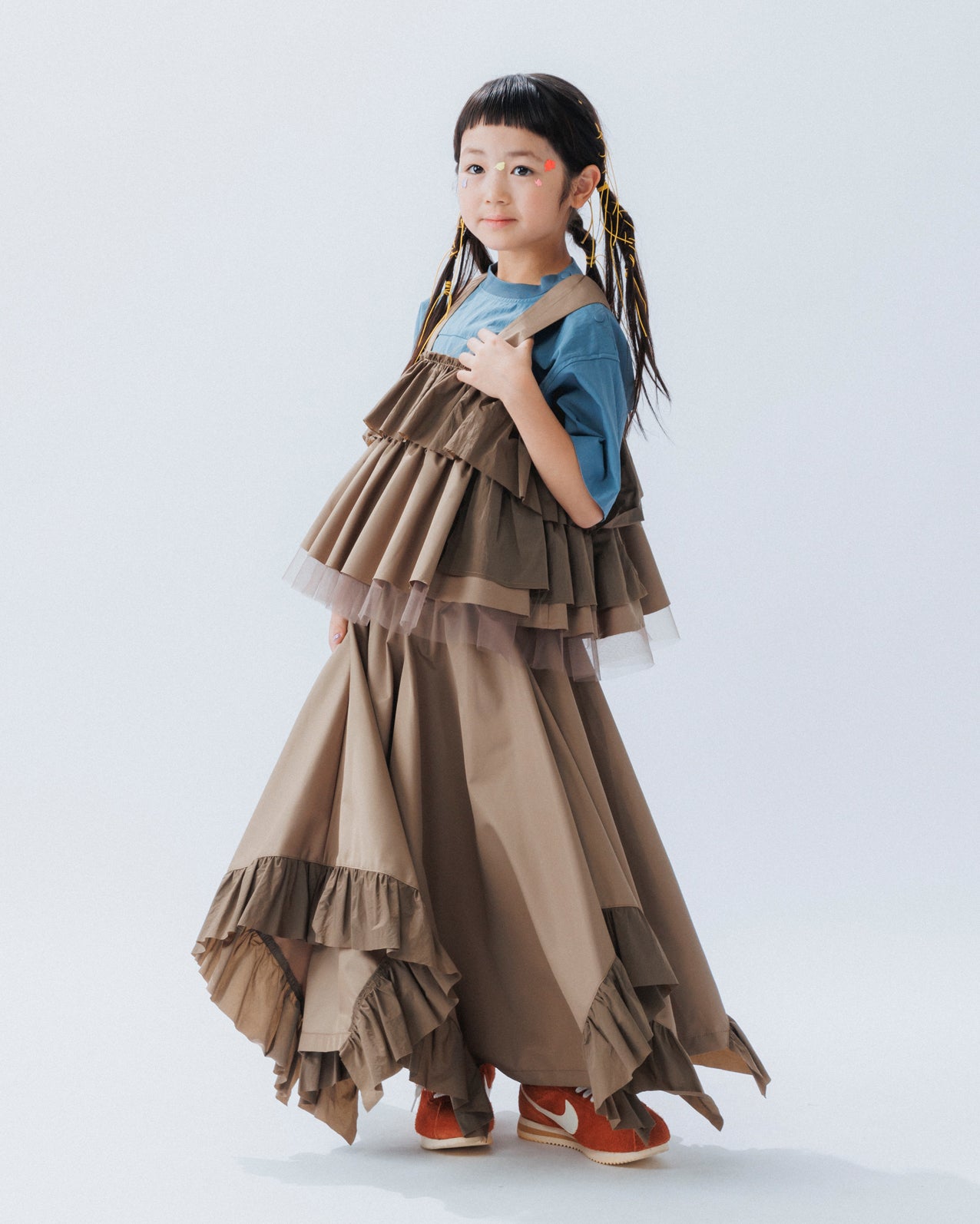 12-nf25-533-033A/イレギュラーフリルスカート