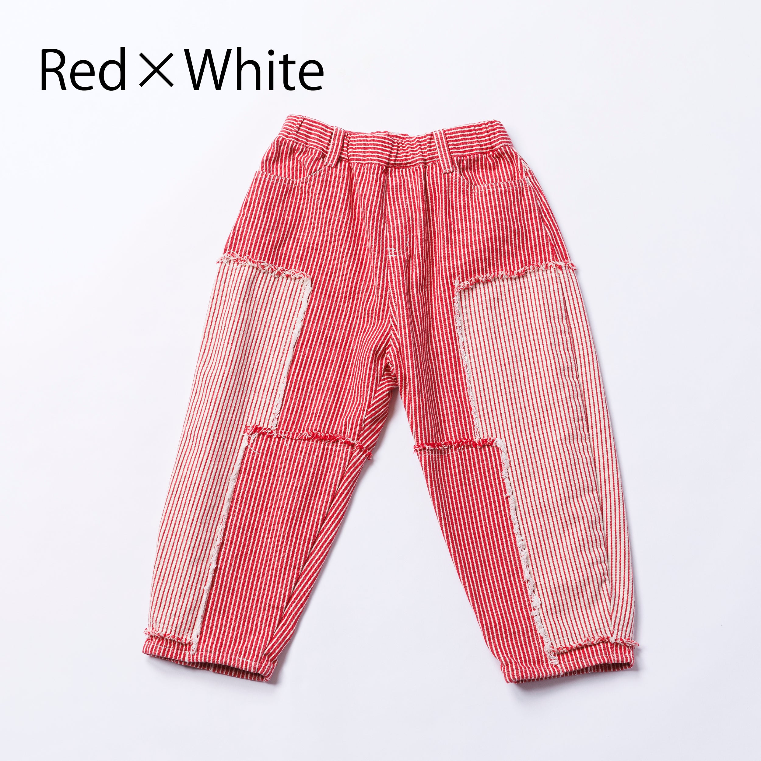 13-nf25-642-041A/ヒッコリーパッチワークパンツ