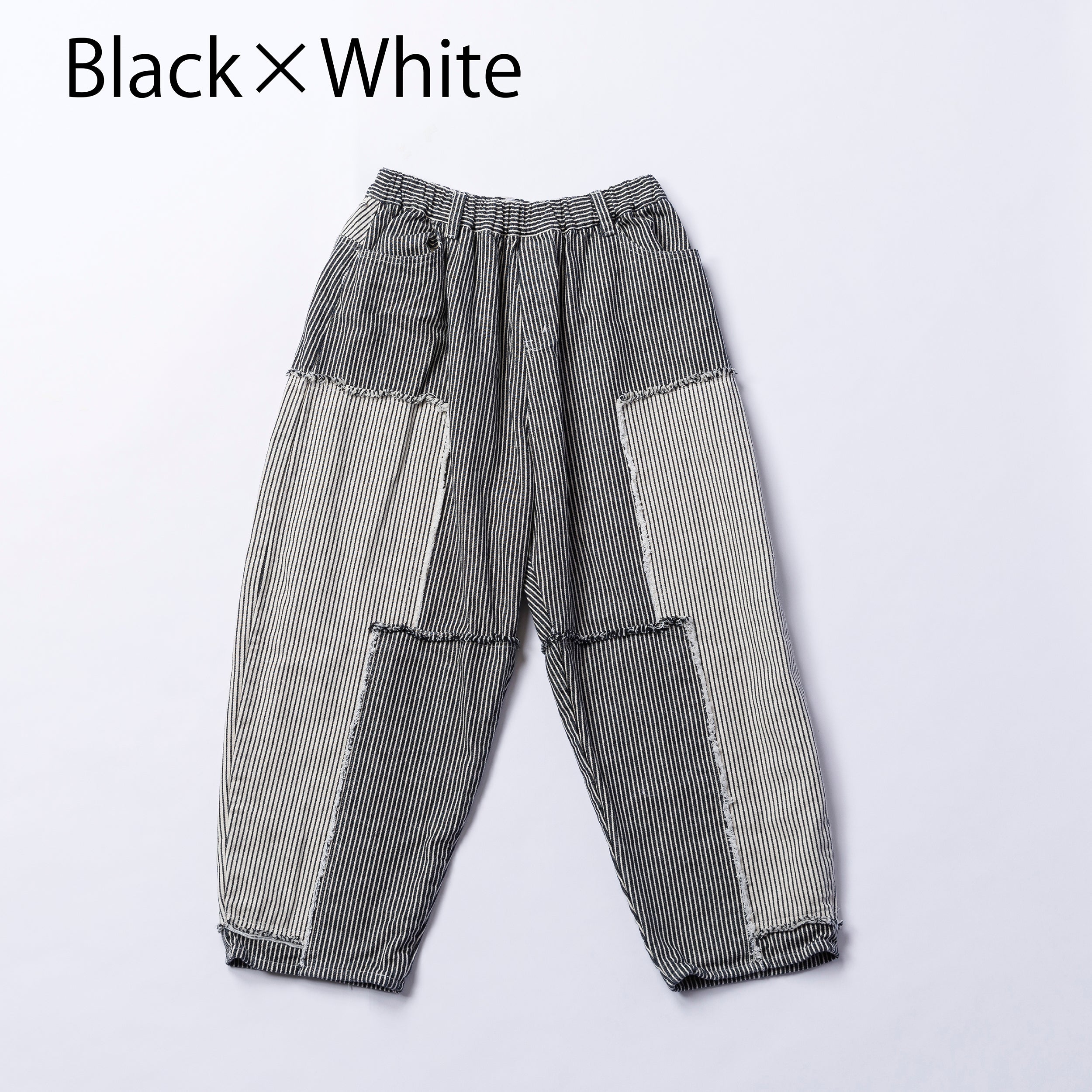 13-nf25-642-041A/ヒッコリーパッチワークパンツ