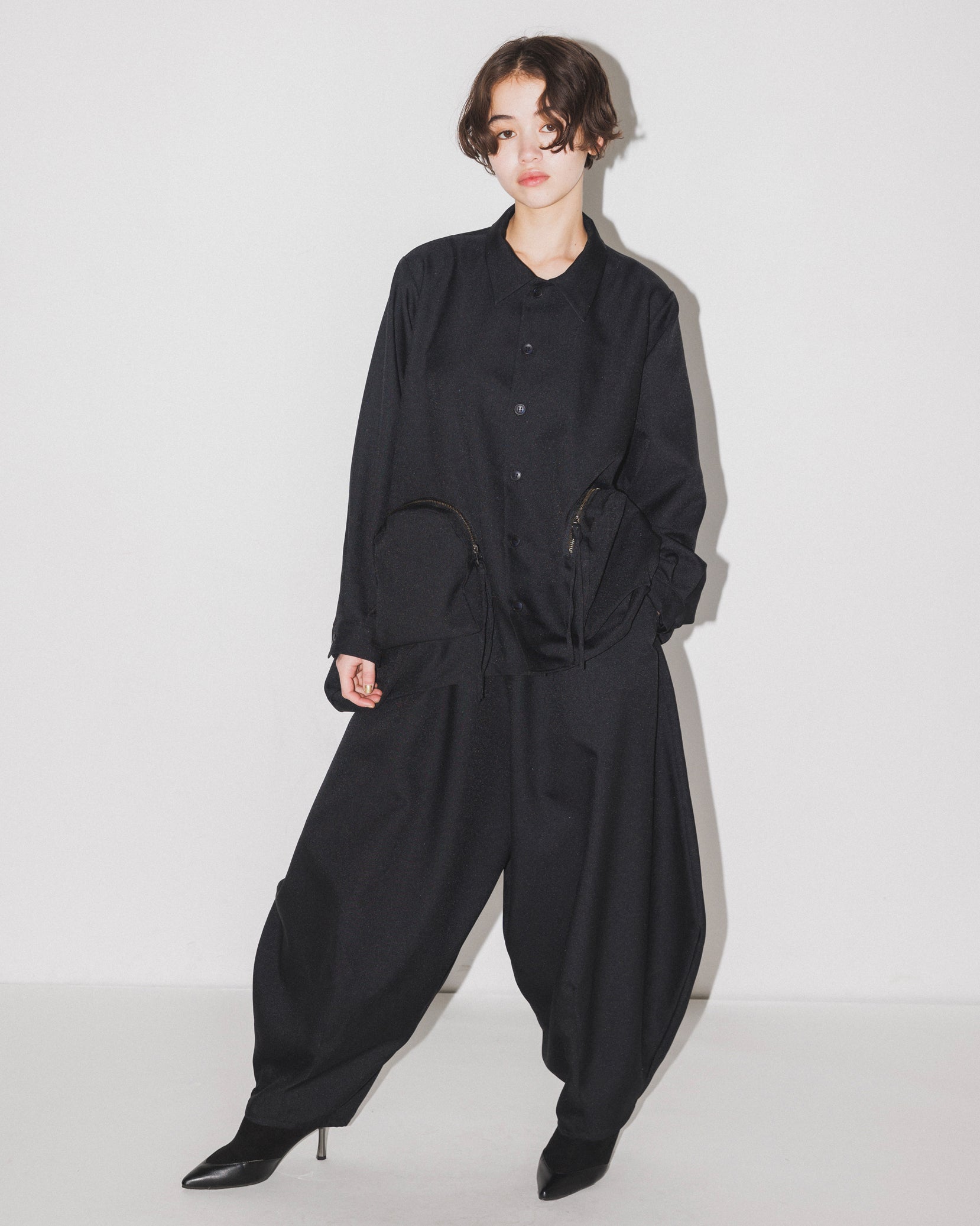 27-nf24-522-241/サークル ジップ シャツ<9月～10月入荷予定>