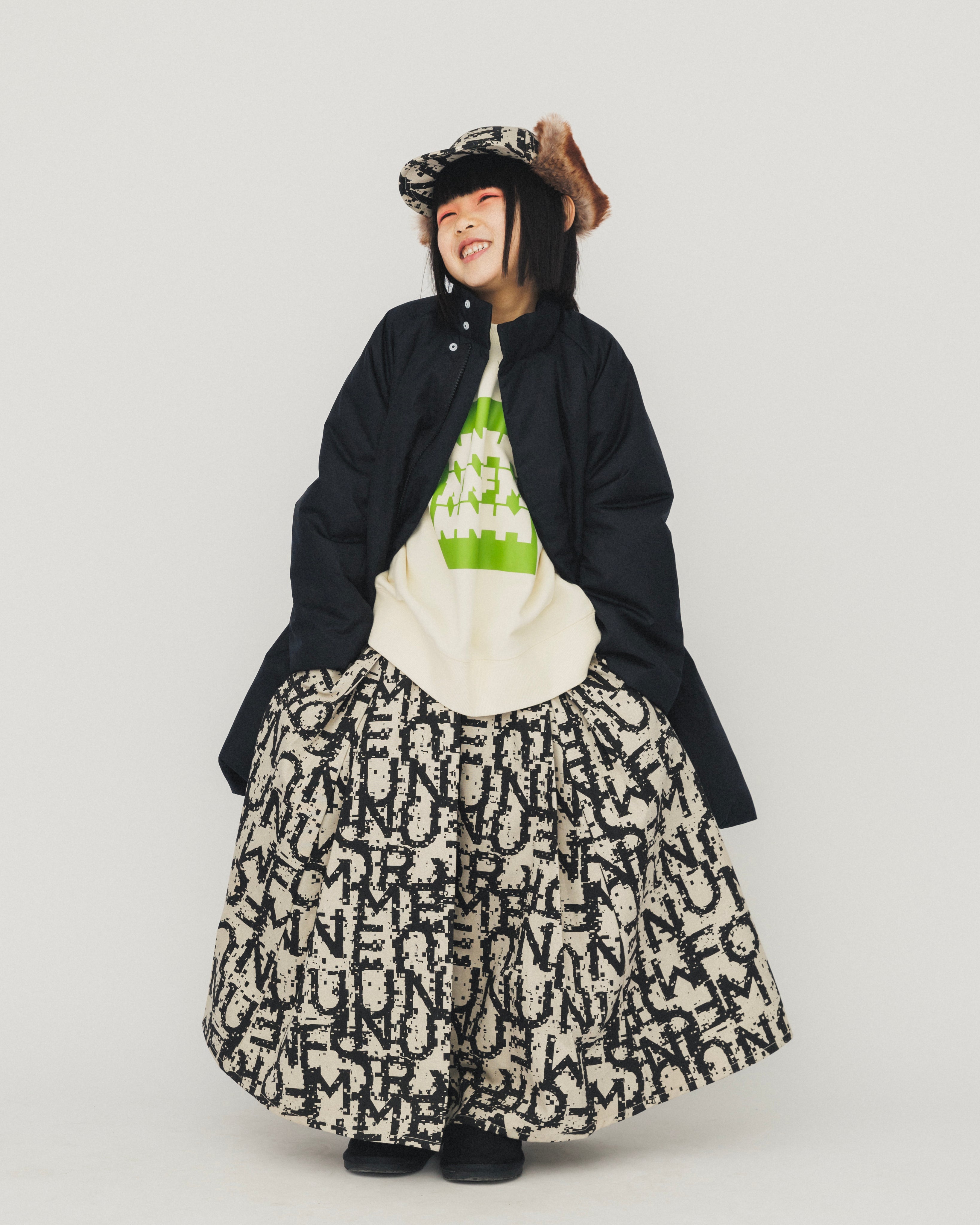 31-nf24-727-244/NOISE NUNU ロゴスカート<9月～10月入荷予定>