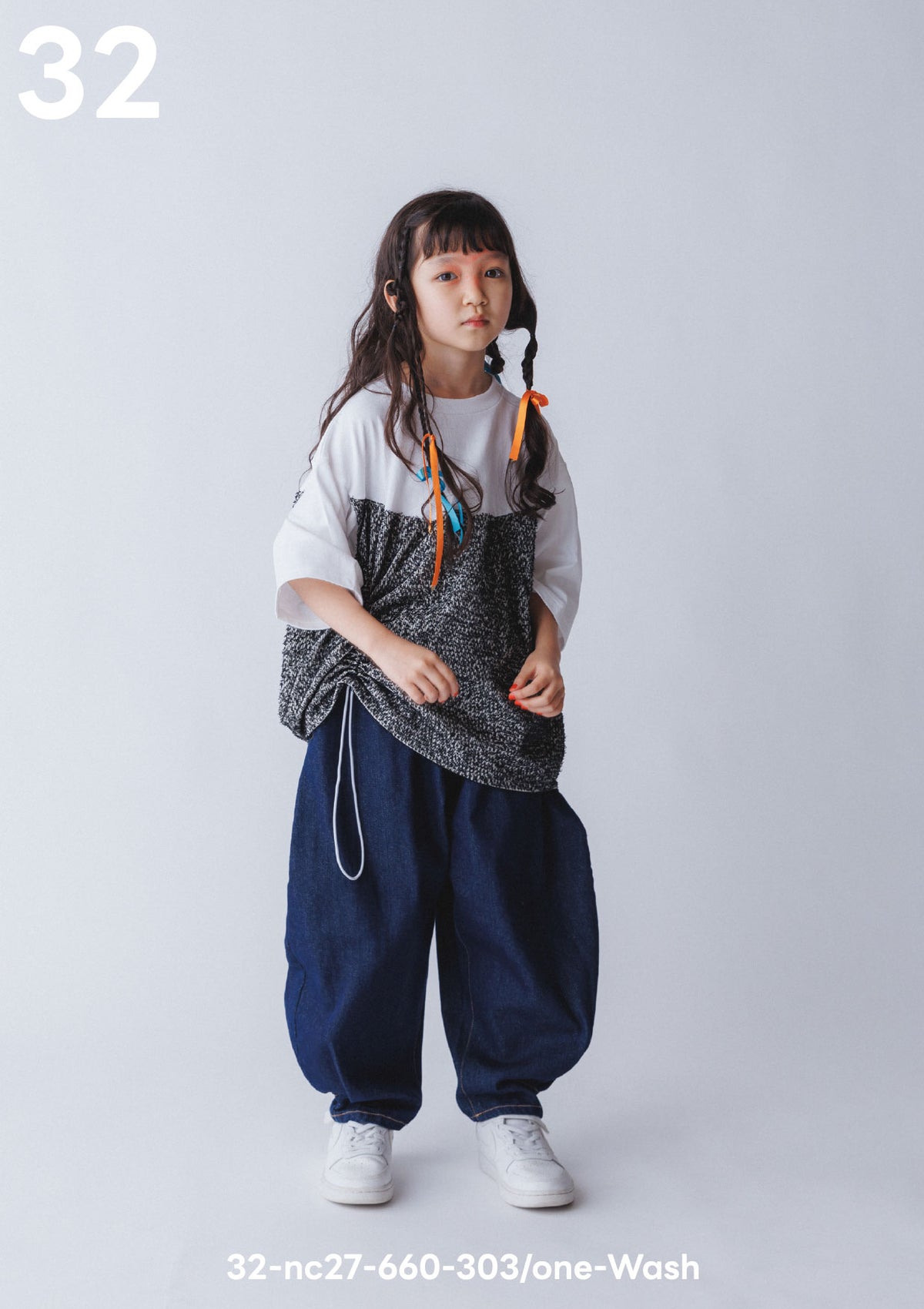 <27SS ご予約分>32-nc27-660-303　デニムヘムタックカーブパンツ