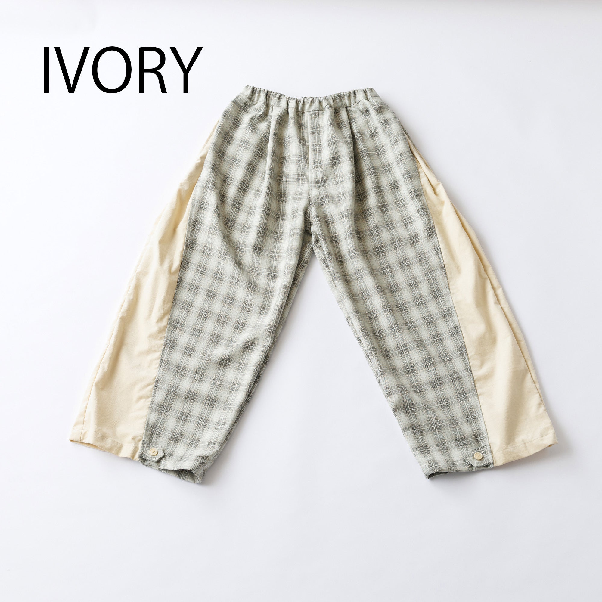 35-nf24-631-251A/チェック ヘムタブ パンツ<9月～10月入荷予定>