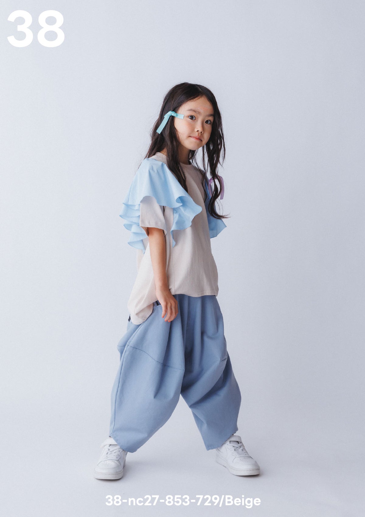 <27SS ご予約分>38-nc27-853-729　コクーンフリルＴシャツ
