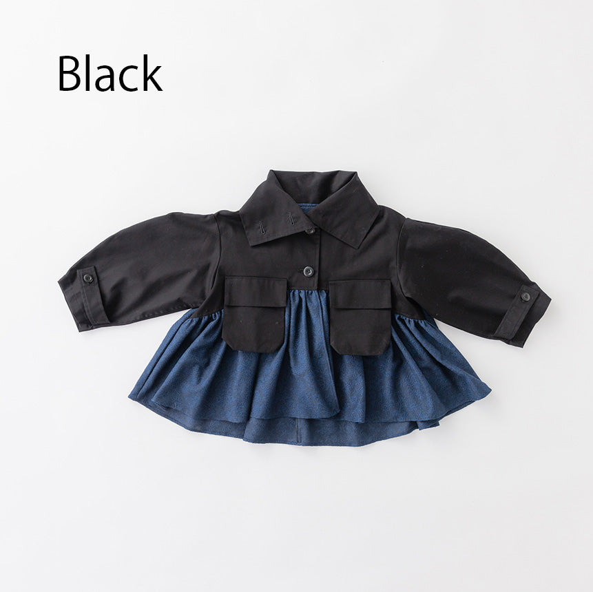 43-nf22-128-007A/ハイネックサークルスリーブジャケット