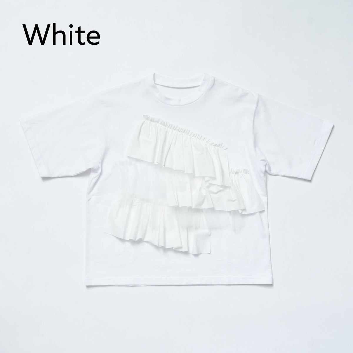 <27SS ご予約分>44-nc27-861-731A ミルフィーユフリルＴシャツ