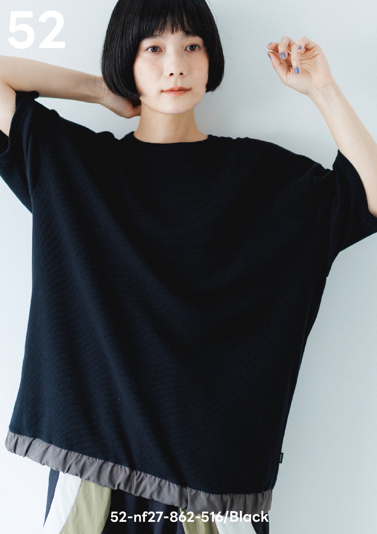 <27SS ご予約分>52-nf27-862-516A　ゴムヘムＴシャツ