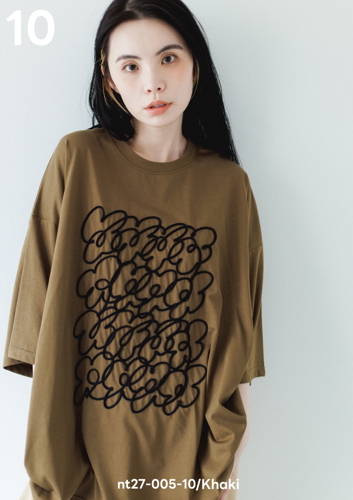 <27SS ご予約分>nt27-005-10A　フラワーロープ刺繍T