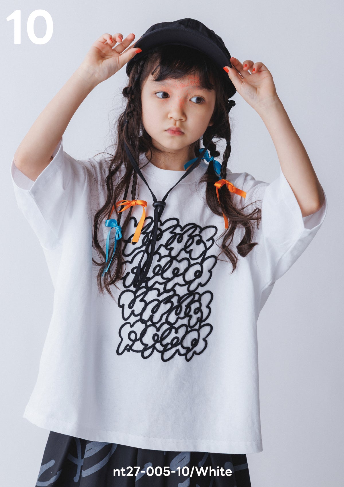 <27SS ご予約分>nt27-005-10　フラワーロープ刺繍T