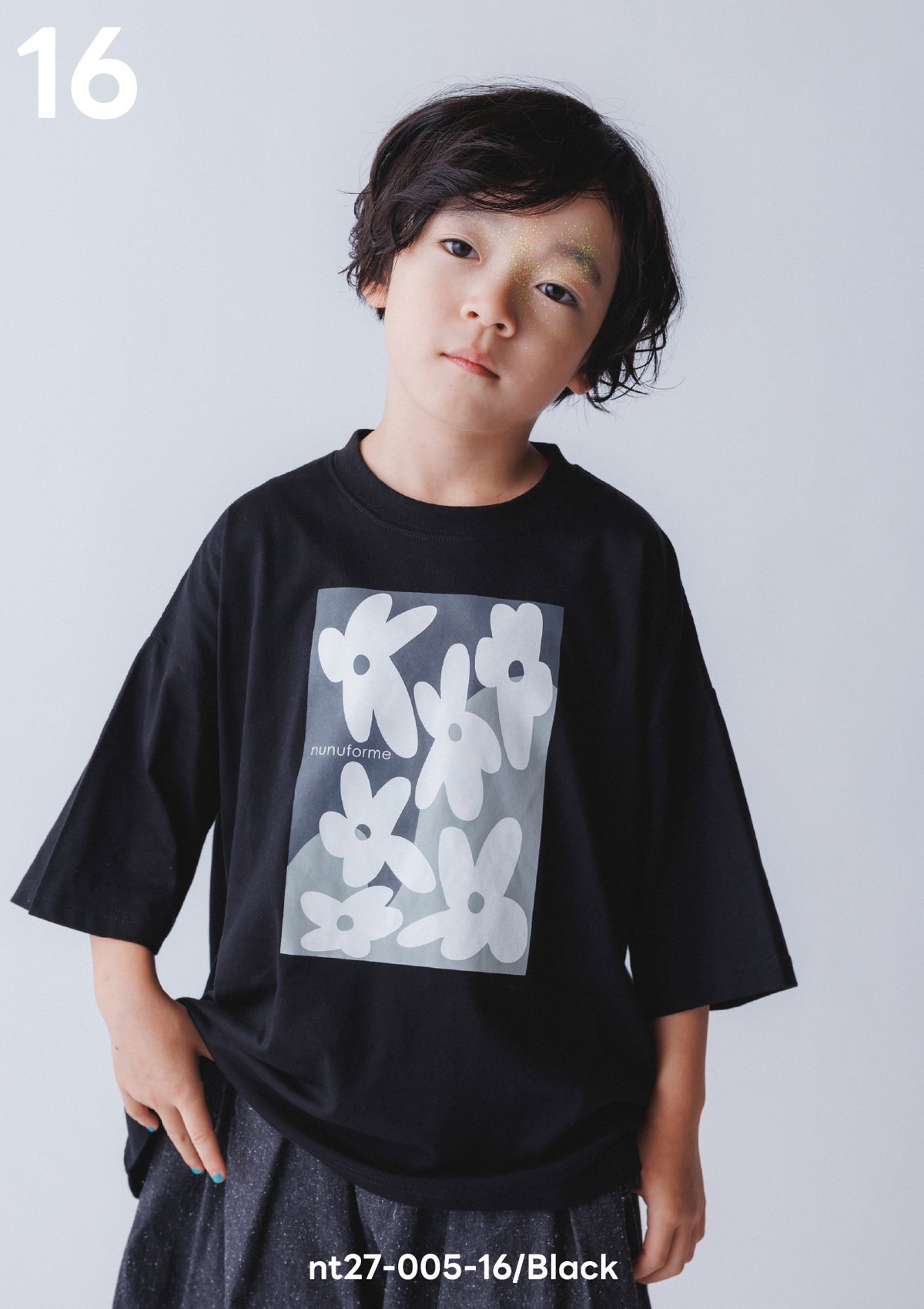 <27SS ご予約分>nt27-005-16　フラワーペイントT