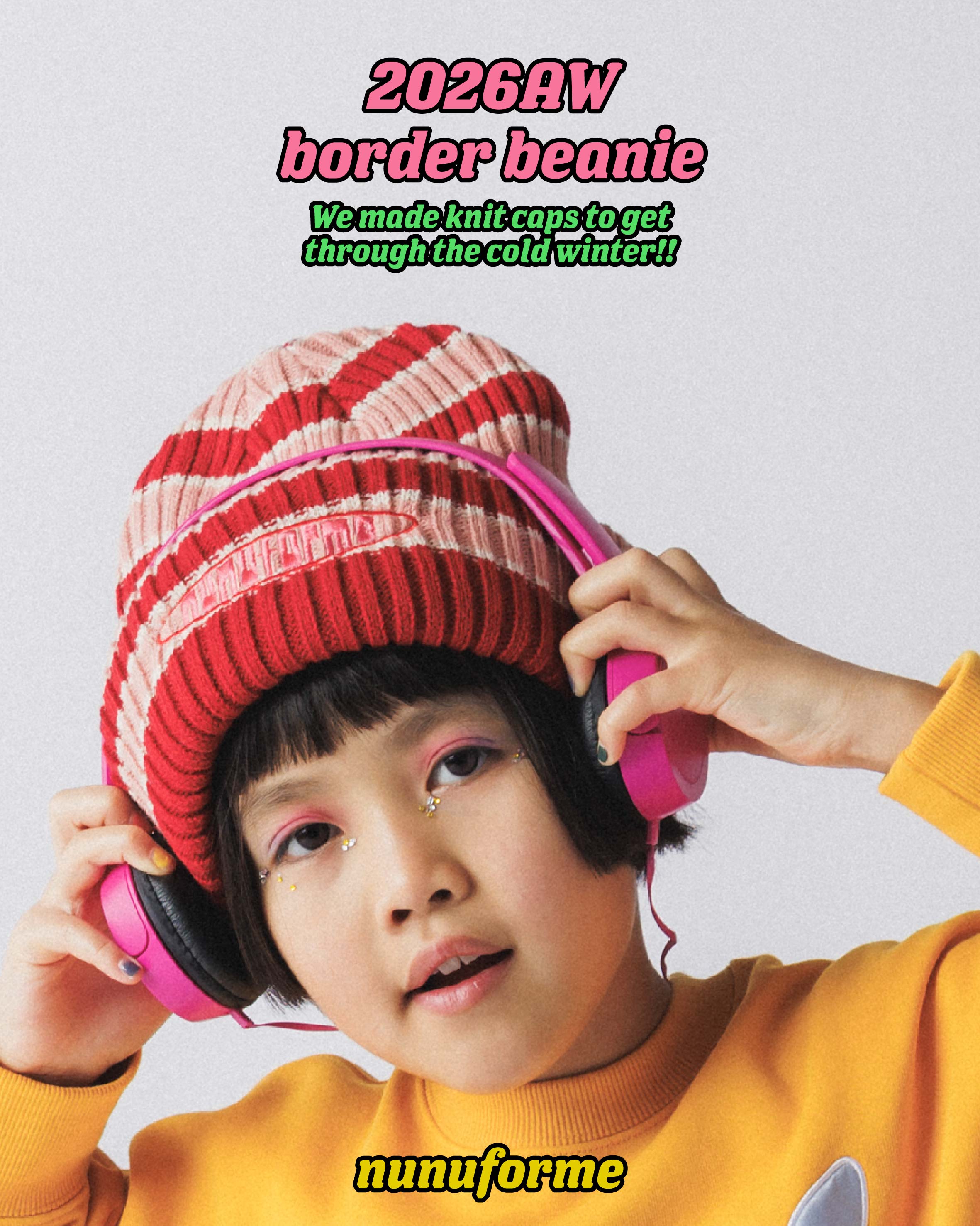 ＜WEB限定＞RT-5944/2026WS border beanie