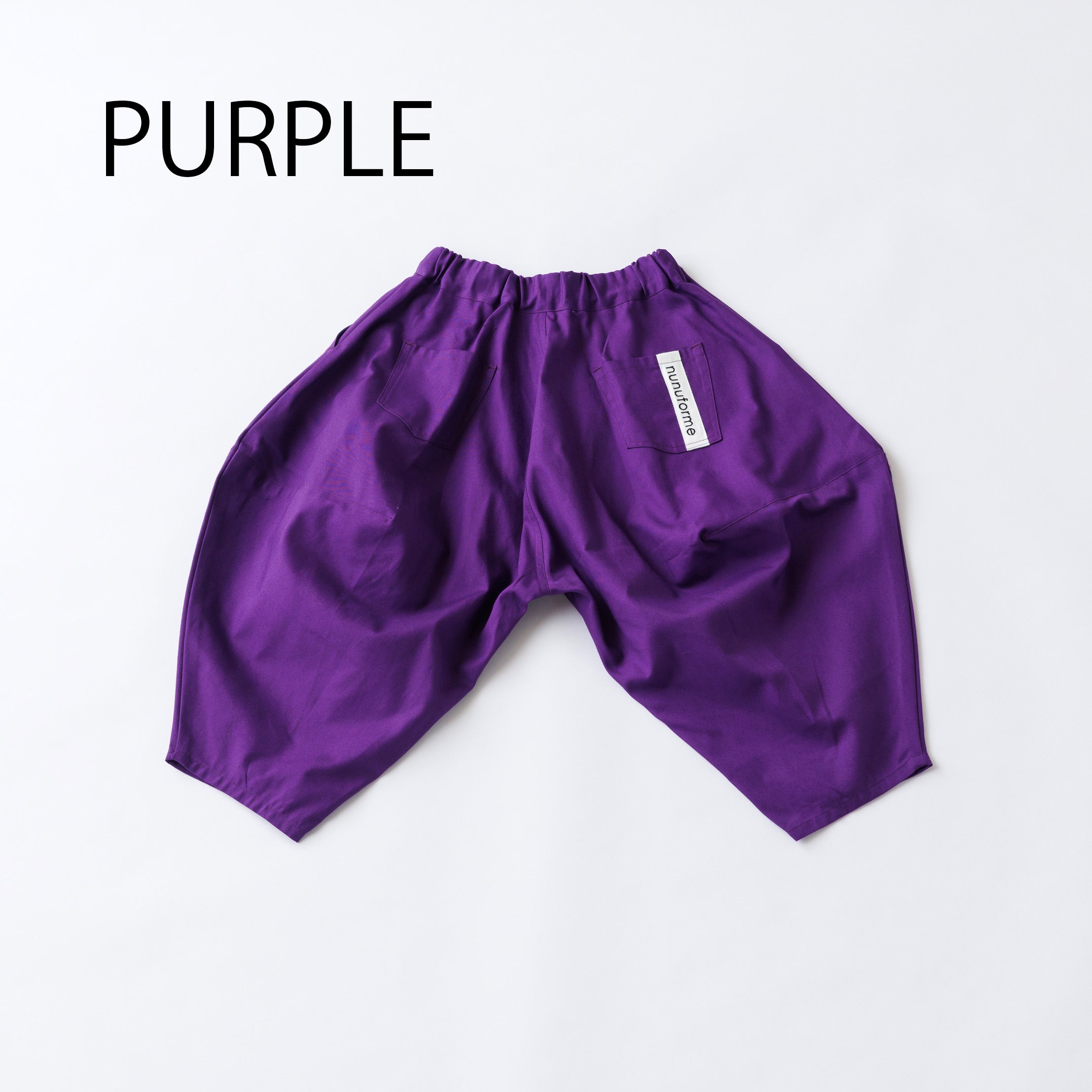 ⚫︎nunuforme⚫︎ パープルのポインテッドパンツ 145 定番nunuforme オックスポインテッドパンツ purple 105/115/125