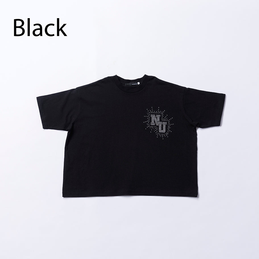 NOREMID WORLD ラインストーン Tシャツ ブラック nt25-005-06 NUラインストーンロゴT
