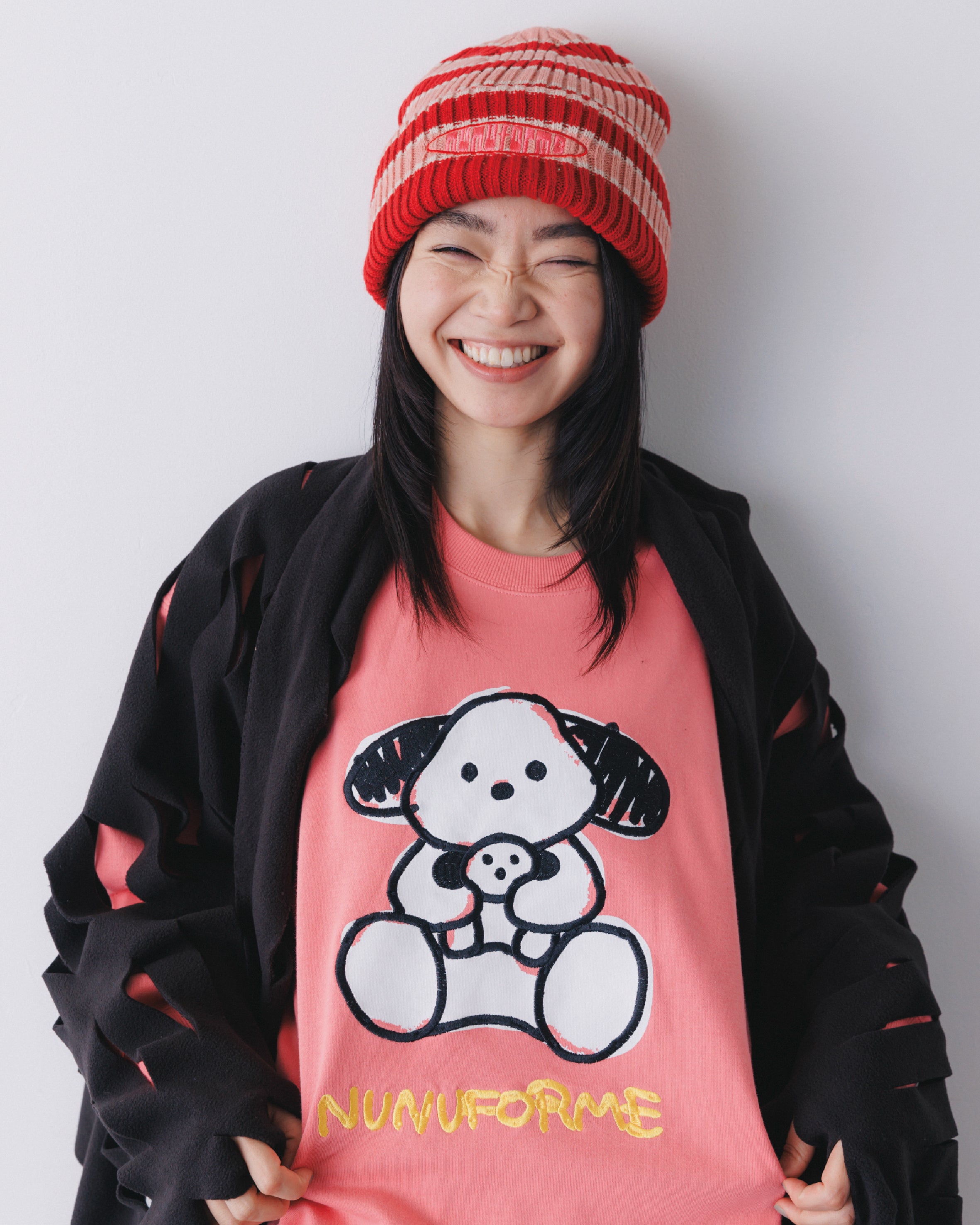 〈2026年秋冬 予約分〉nt26-002-10A/ゆるinuinu刺繍トレーナー